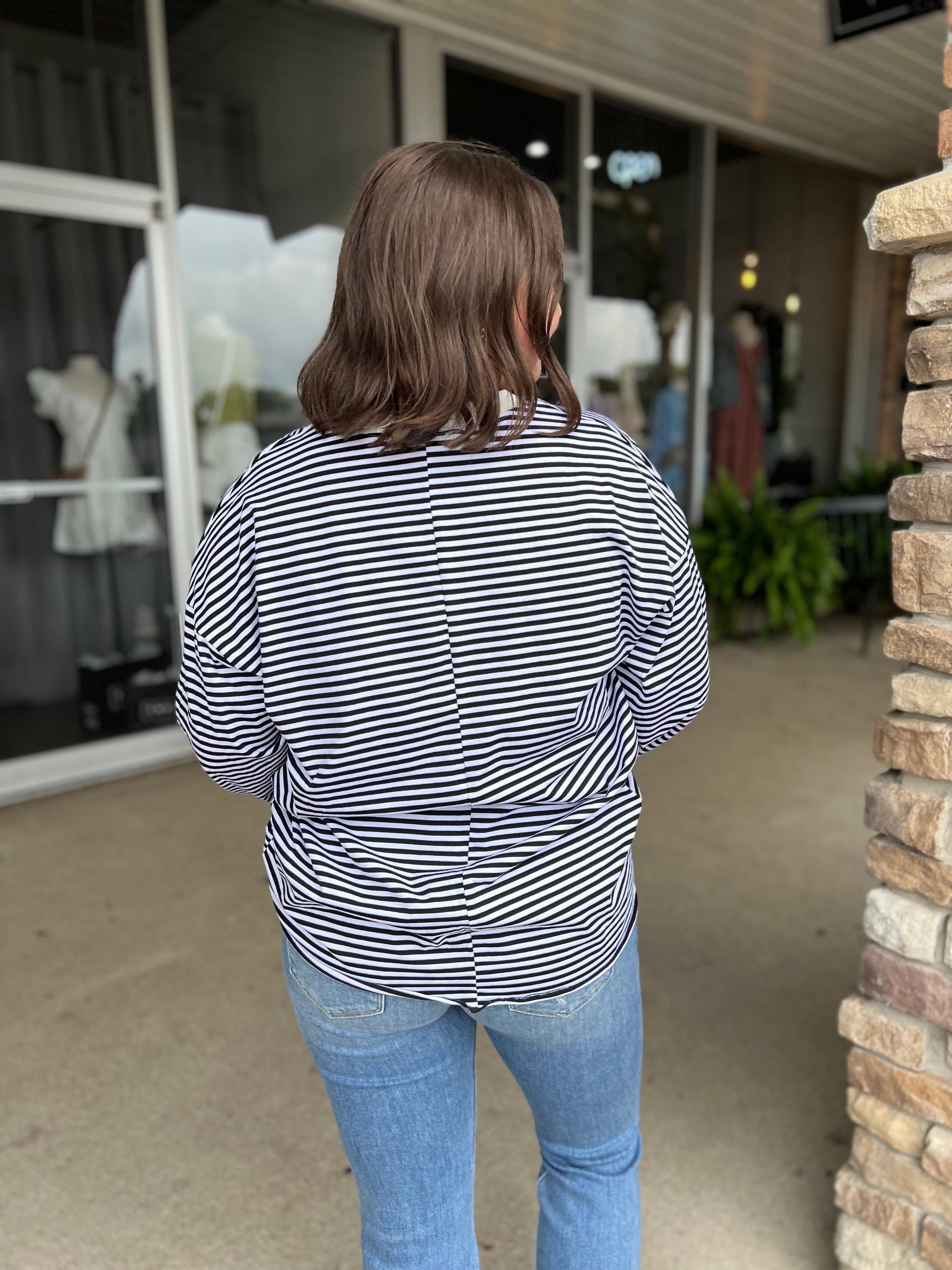 Black Stripe Long Sleeve - FINAL SALE