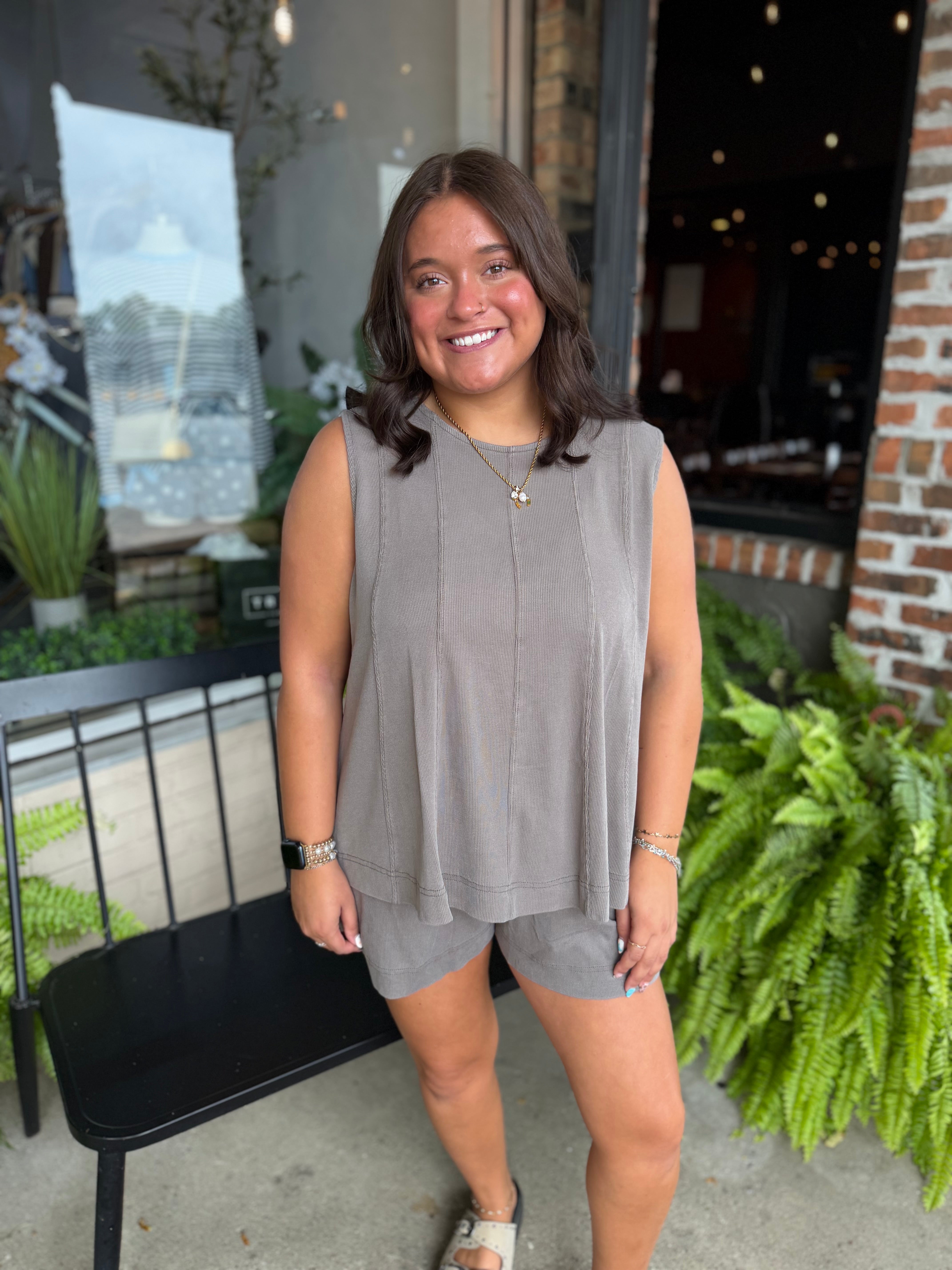 Brown Babydoll Top