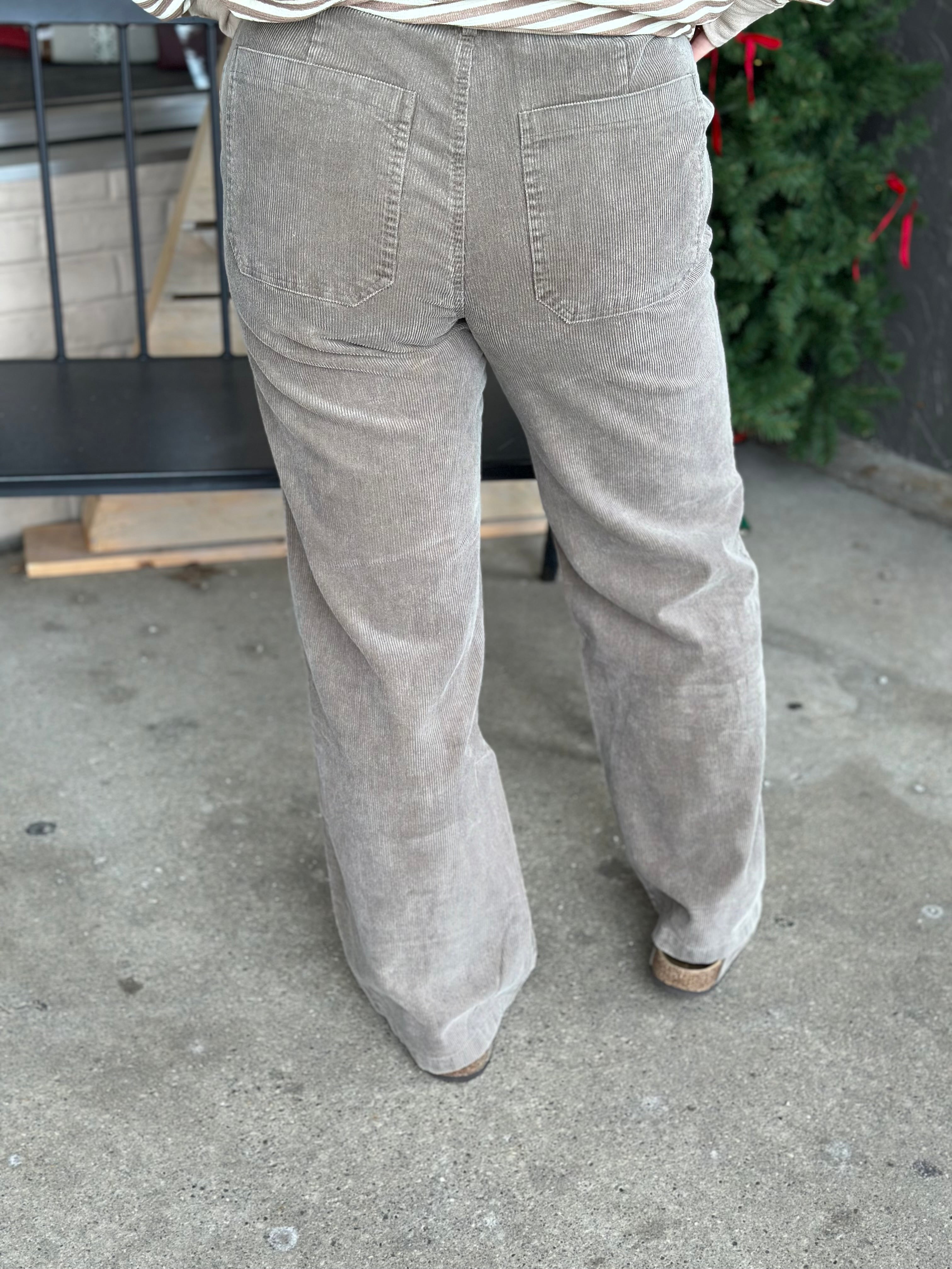 Olive Corduroy Pants
