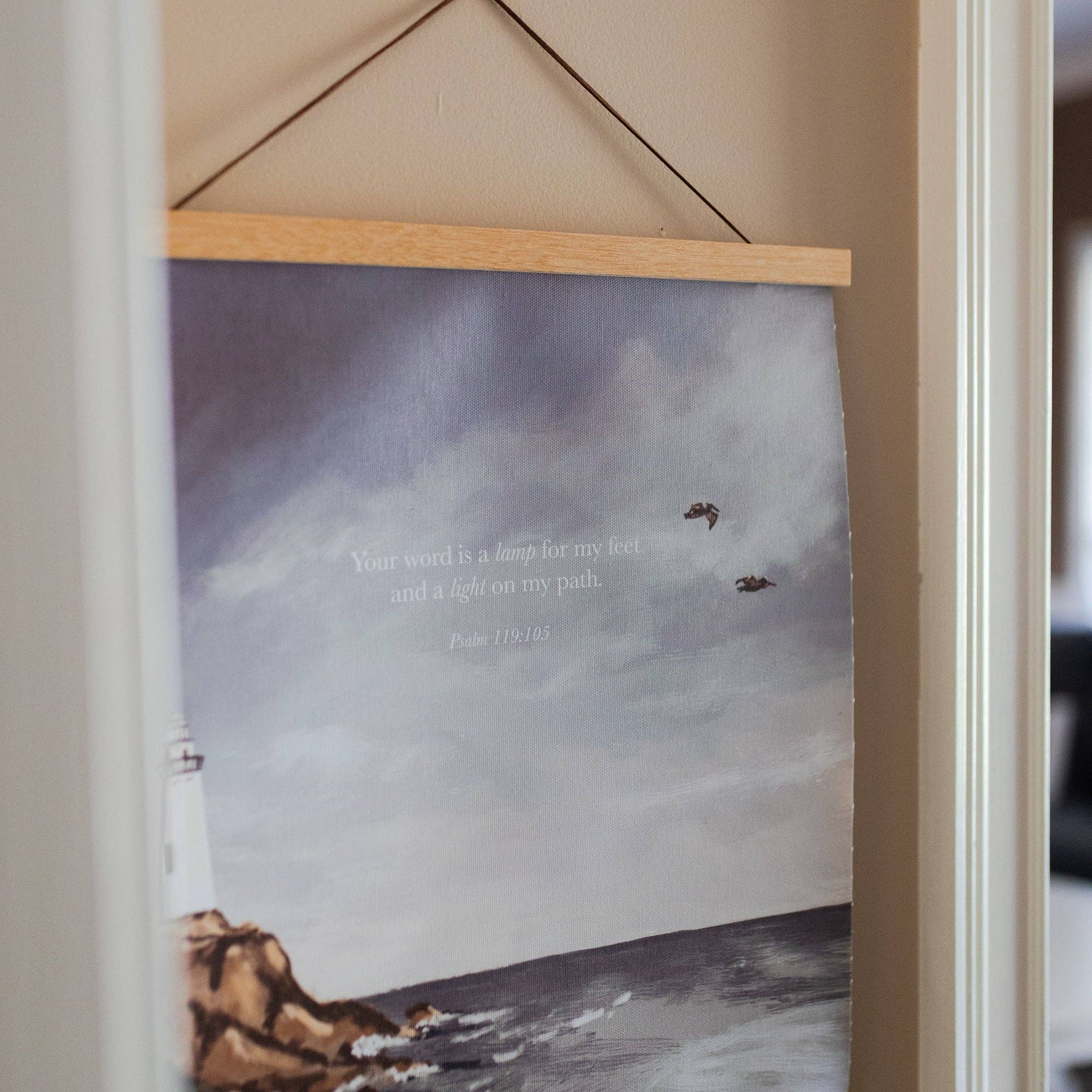 Psalm 119 | Lighthouse Hanging Canvas