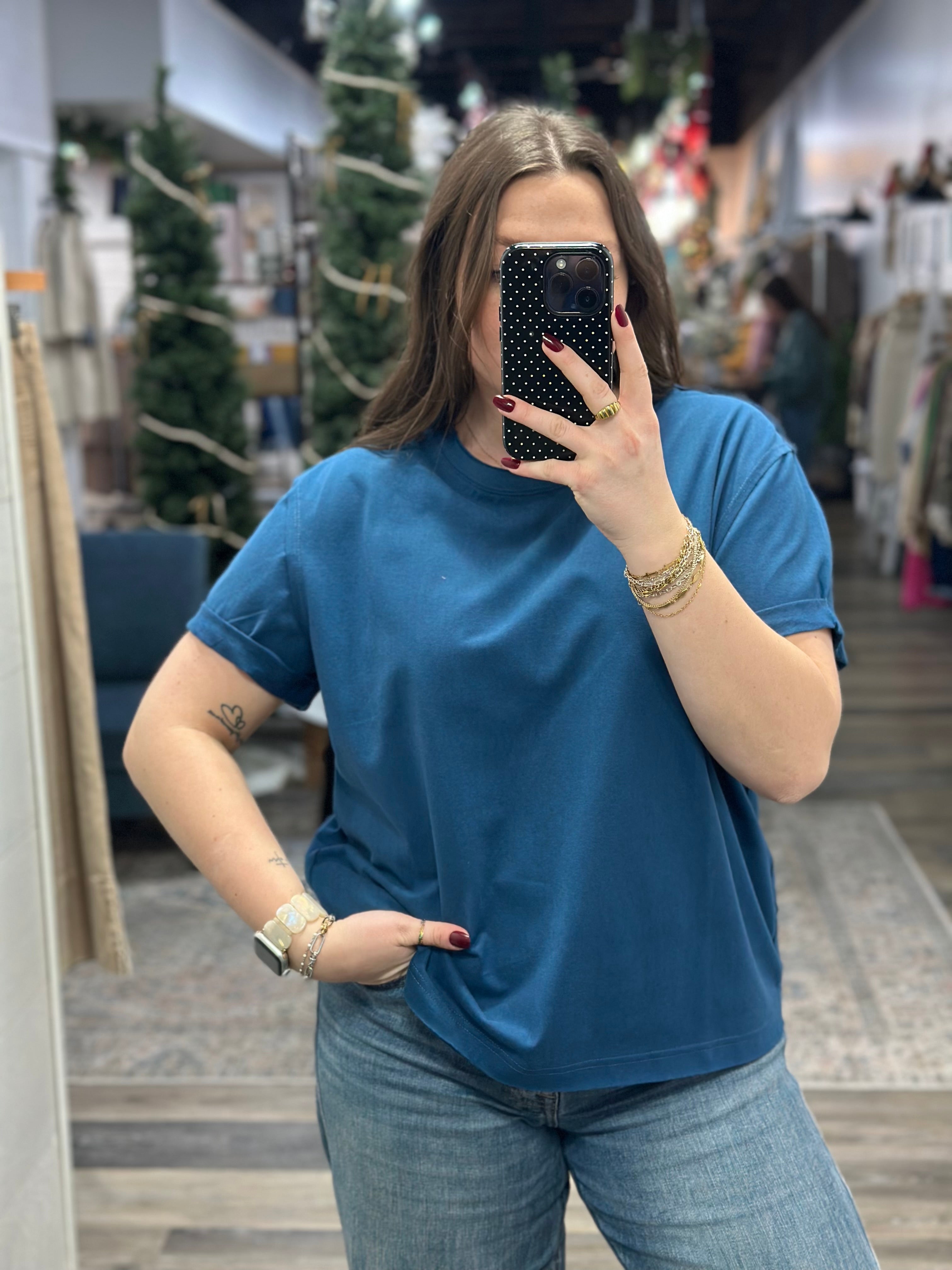 Denim Short Sleeve Baby Tee