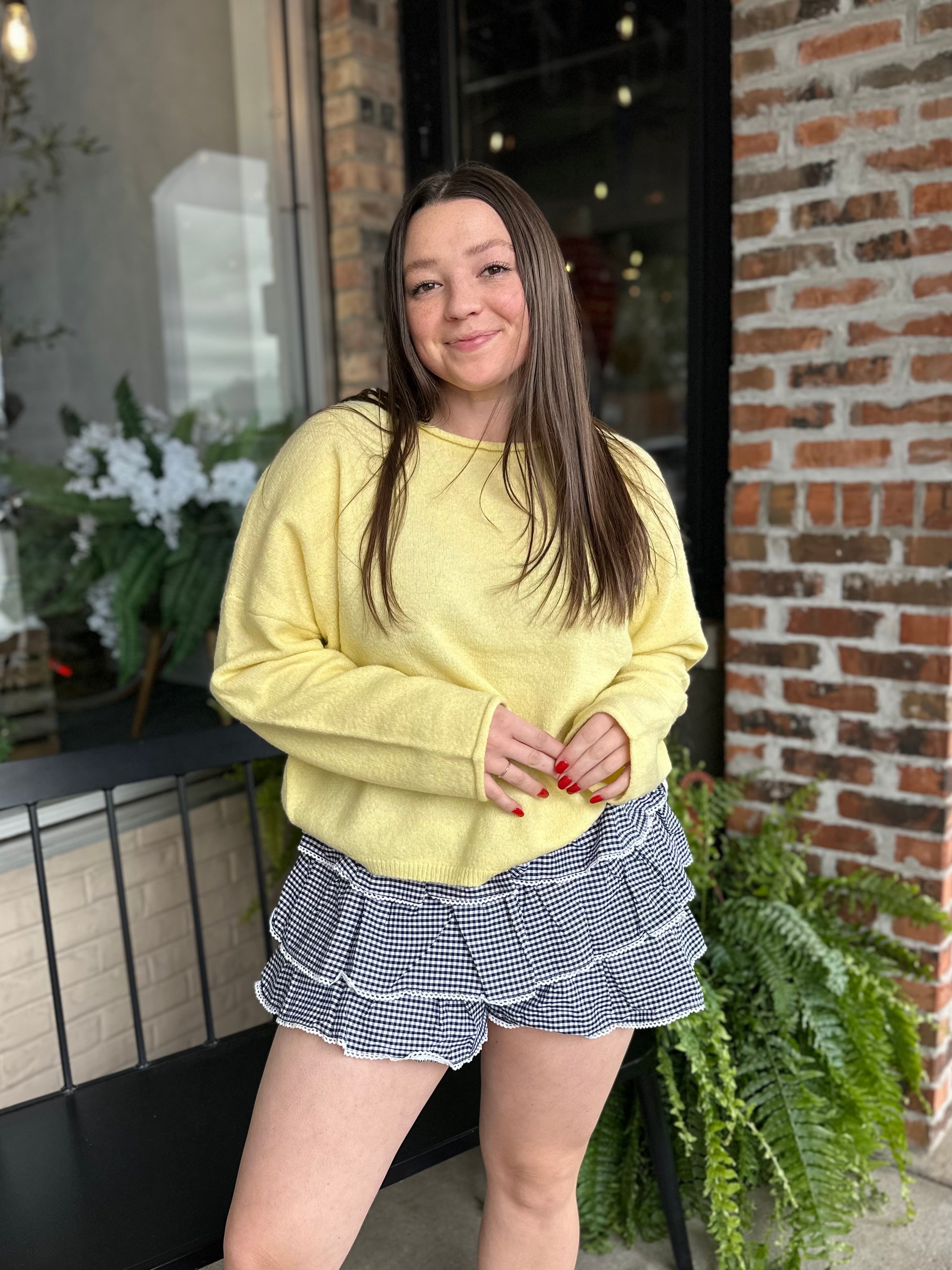 Banan Knit Rolled Round Neck Pullover
