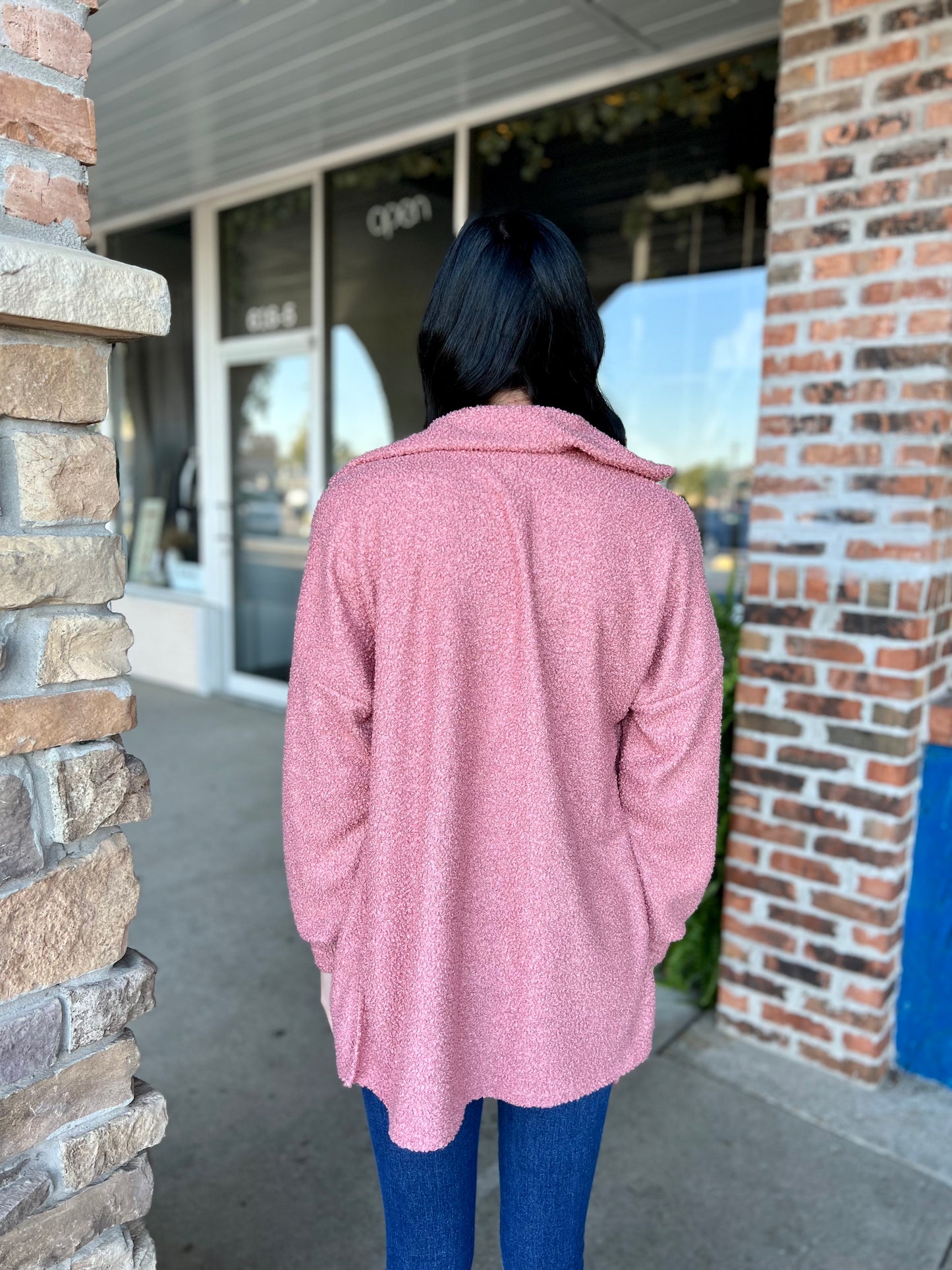 Mauve Solid Shacket