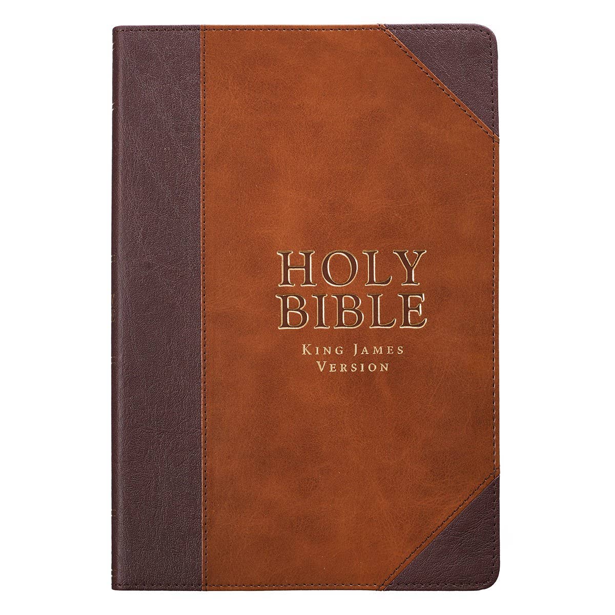 KJV Bible Thinline LP Faux Leather, Brown Two-tone