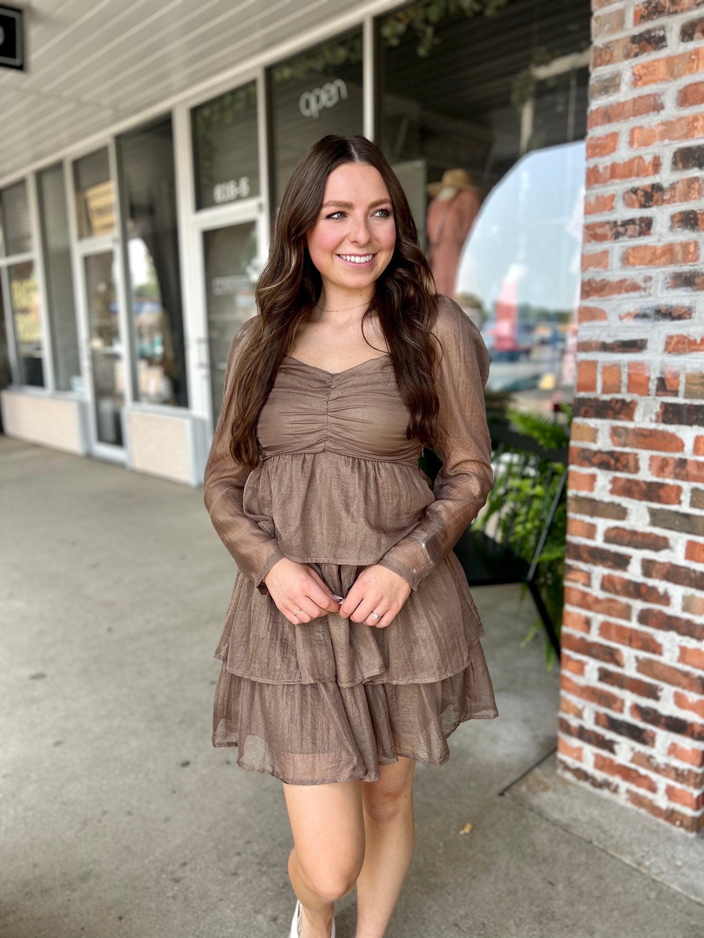 Gold Layered Mini Dress