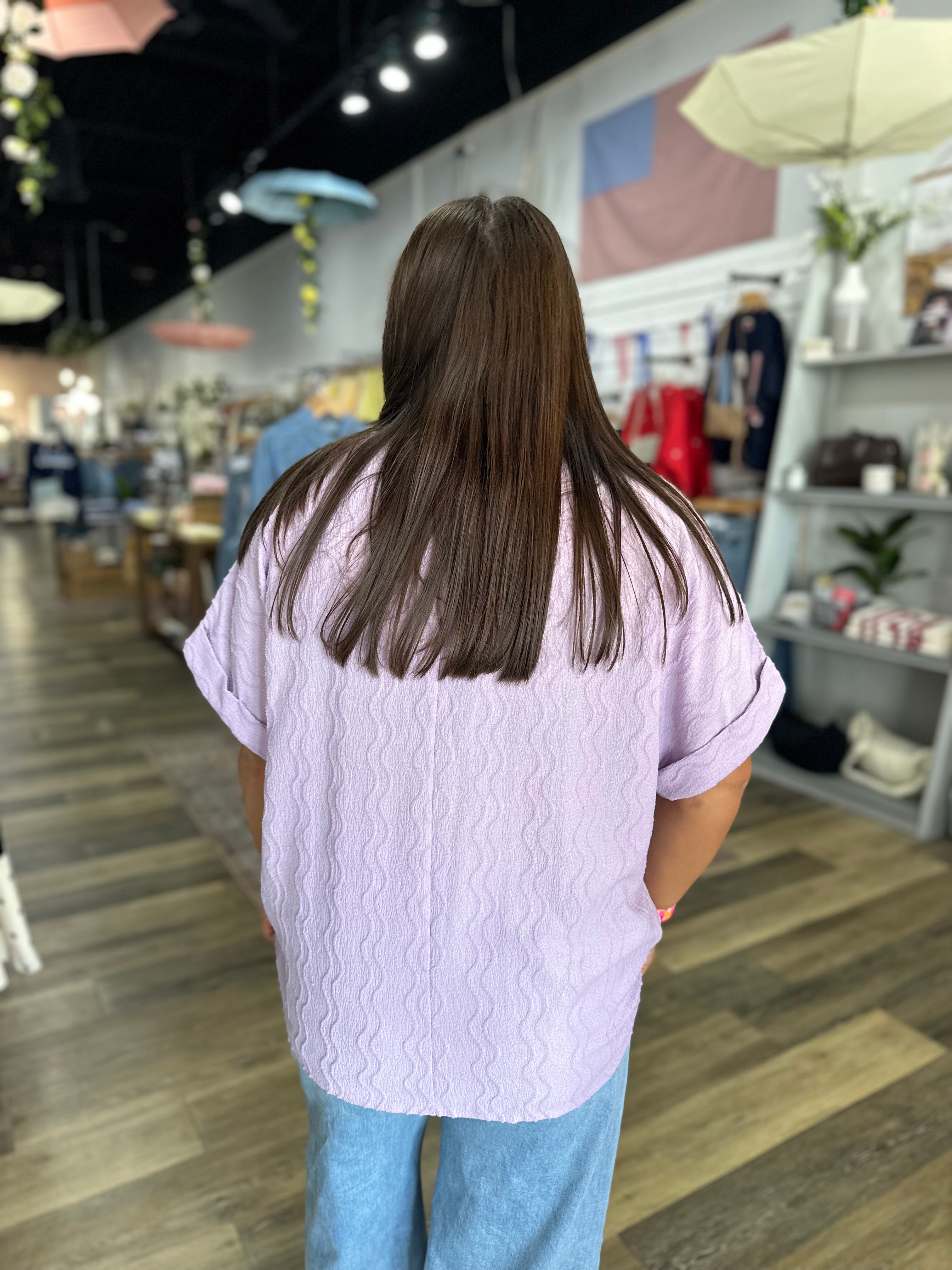 Lilac Wavy Top