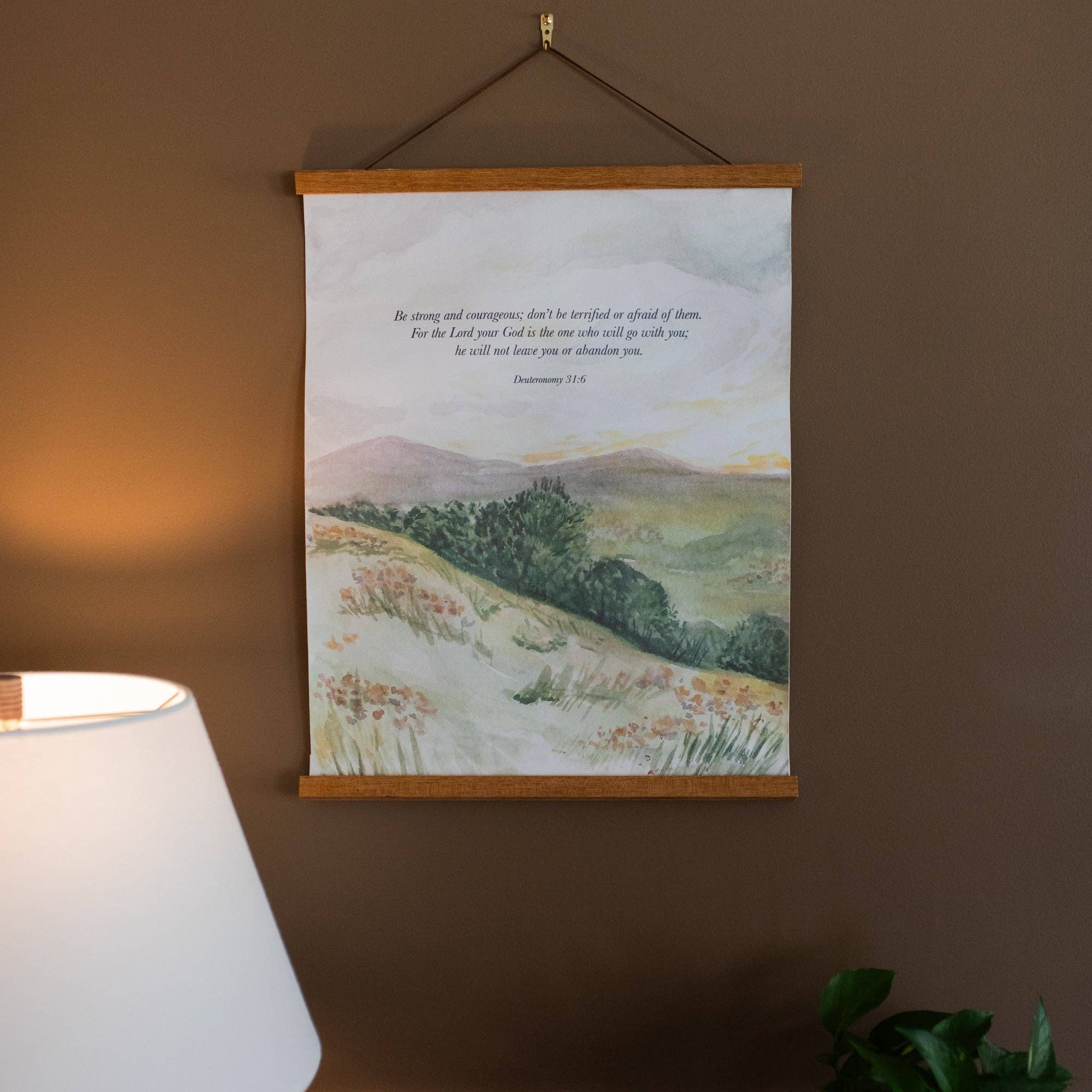 Field Watercolor | Deuteronomy 31 Hanging Canvas