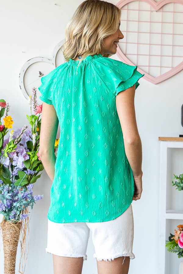 White Ruffle Tie Blouse - FINAL SALE
