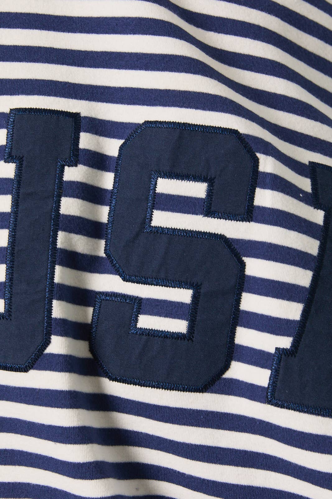 USA Navy Stripe Mock Neck Sweatshirt