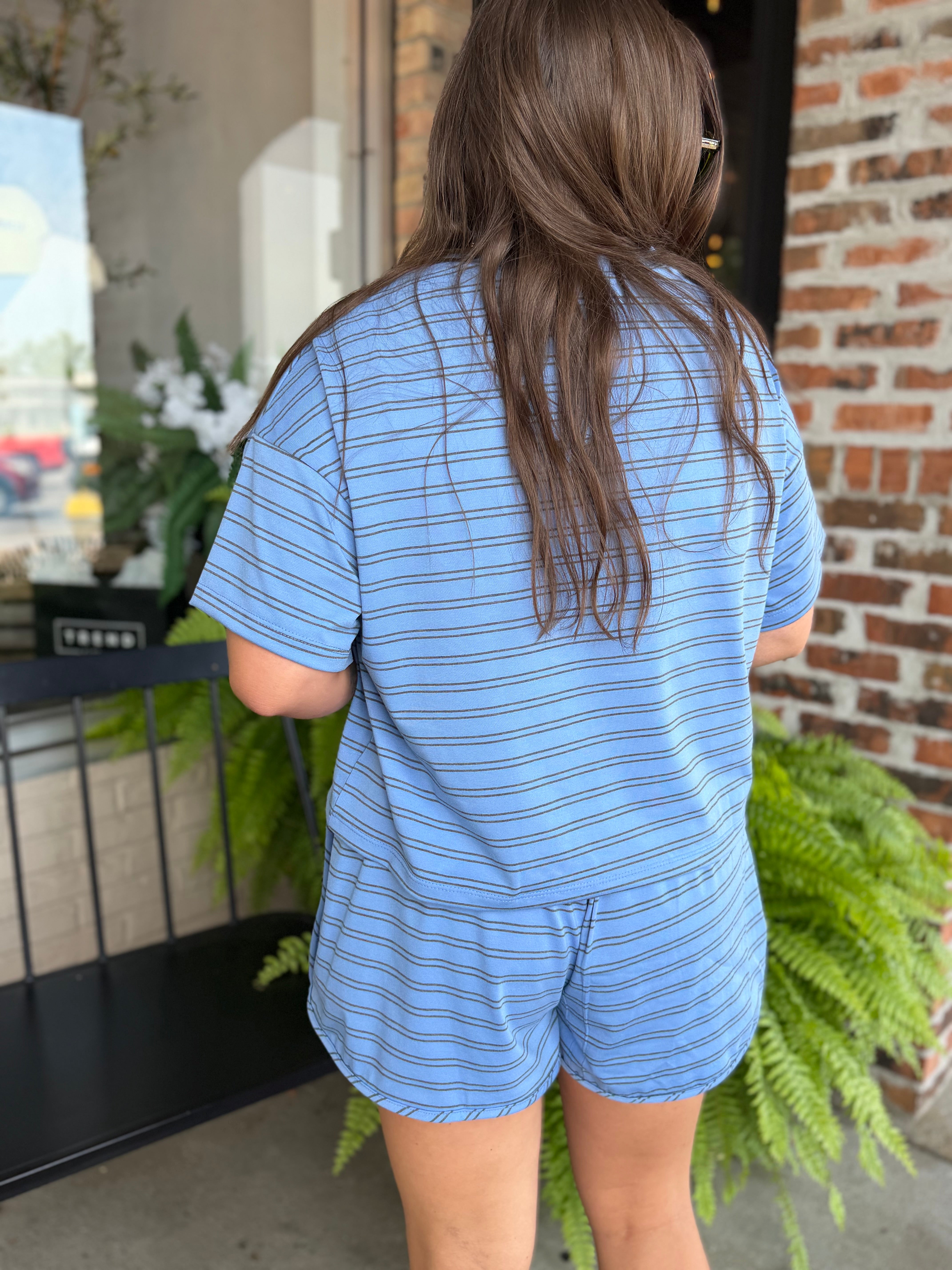 Blue Stripe Top