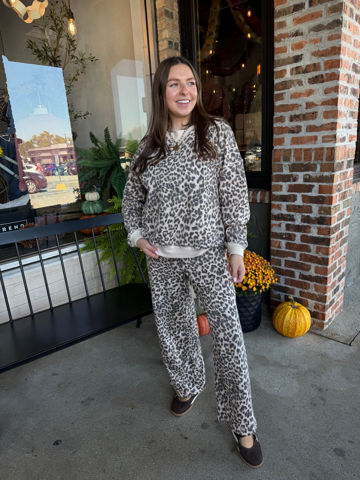 Leopard Knit Top
