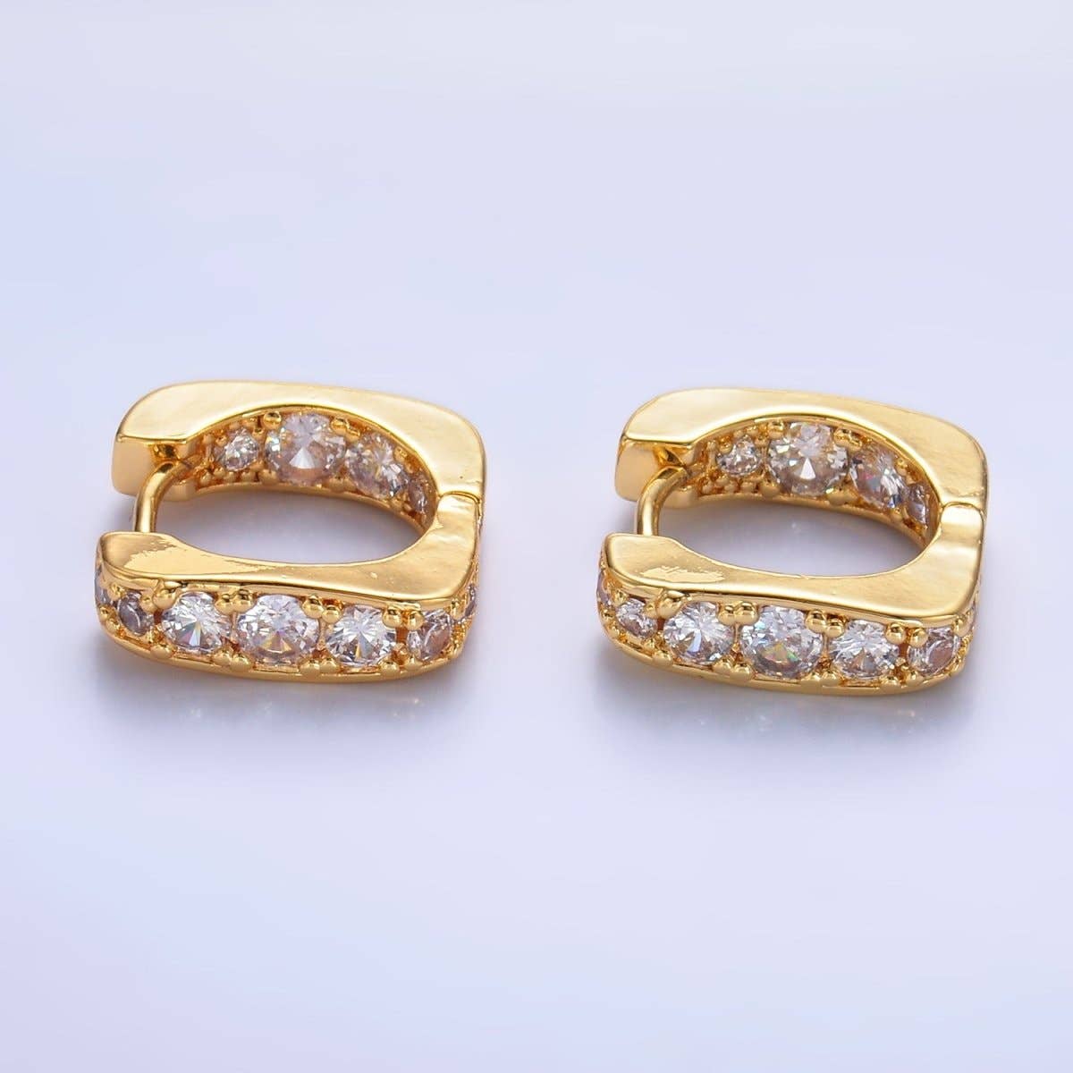 Gold Filled Square Huggie Earrings