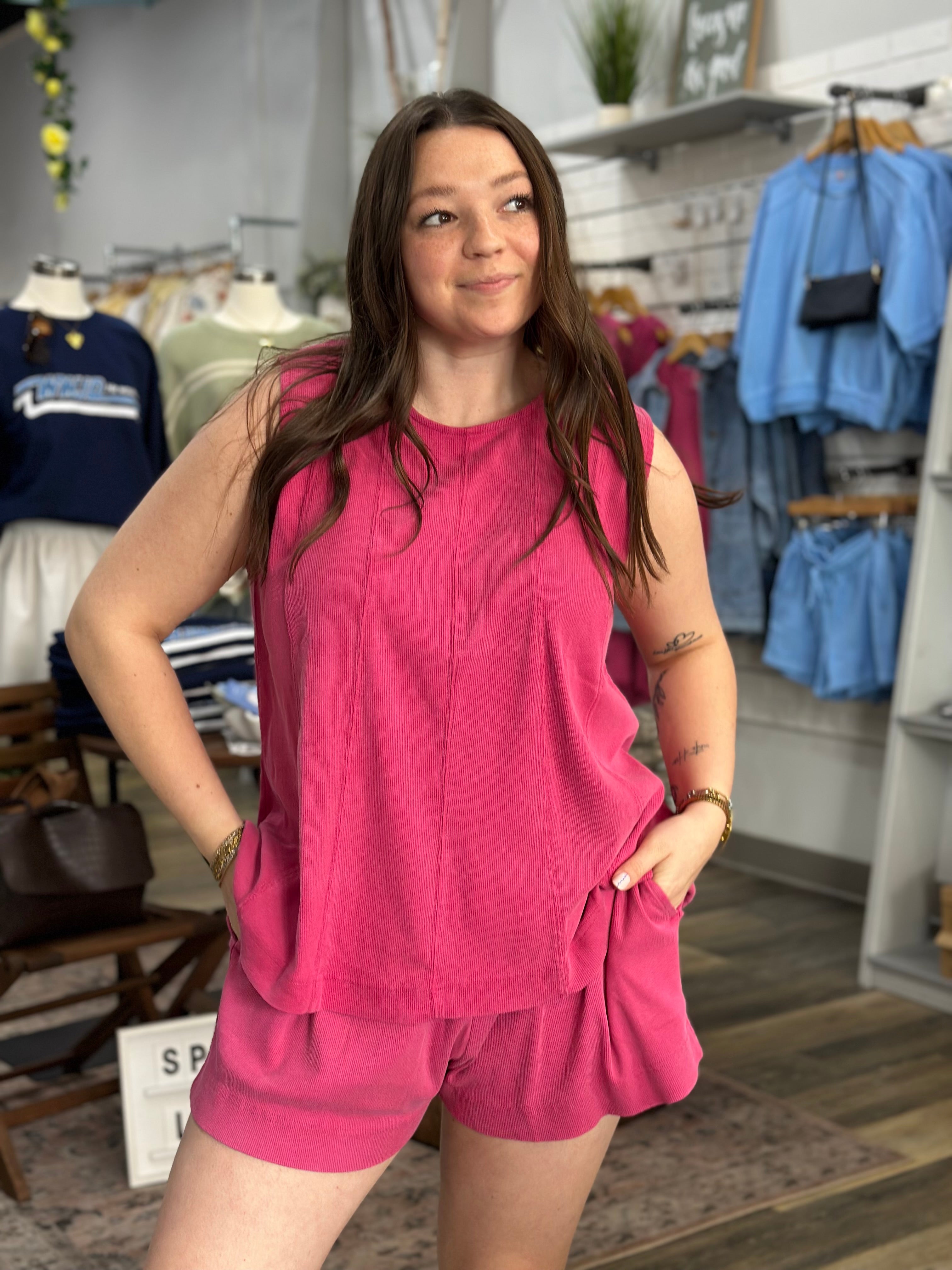 Plum Pink Baby Doll Tank - FINAL SALE