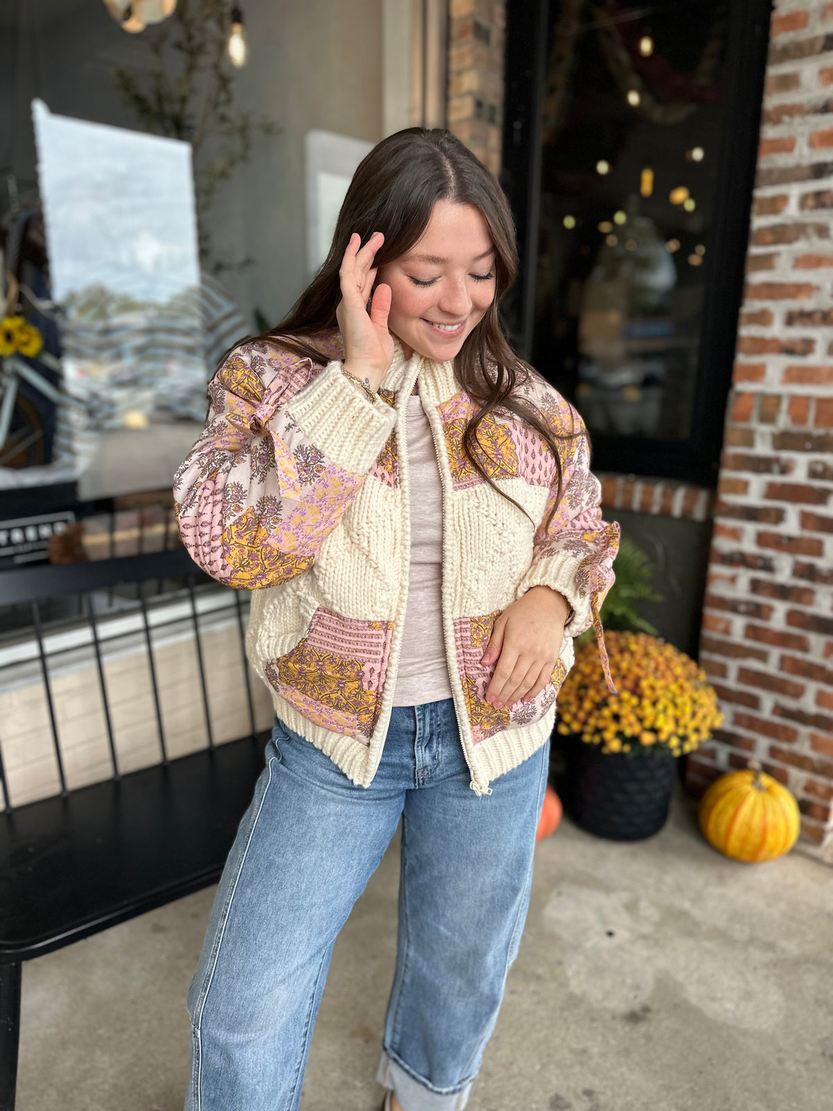 Blush Patch Print Jacket
