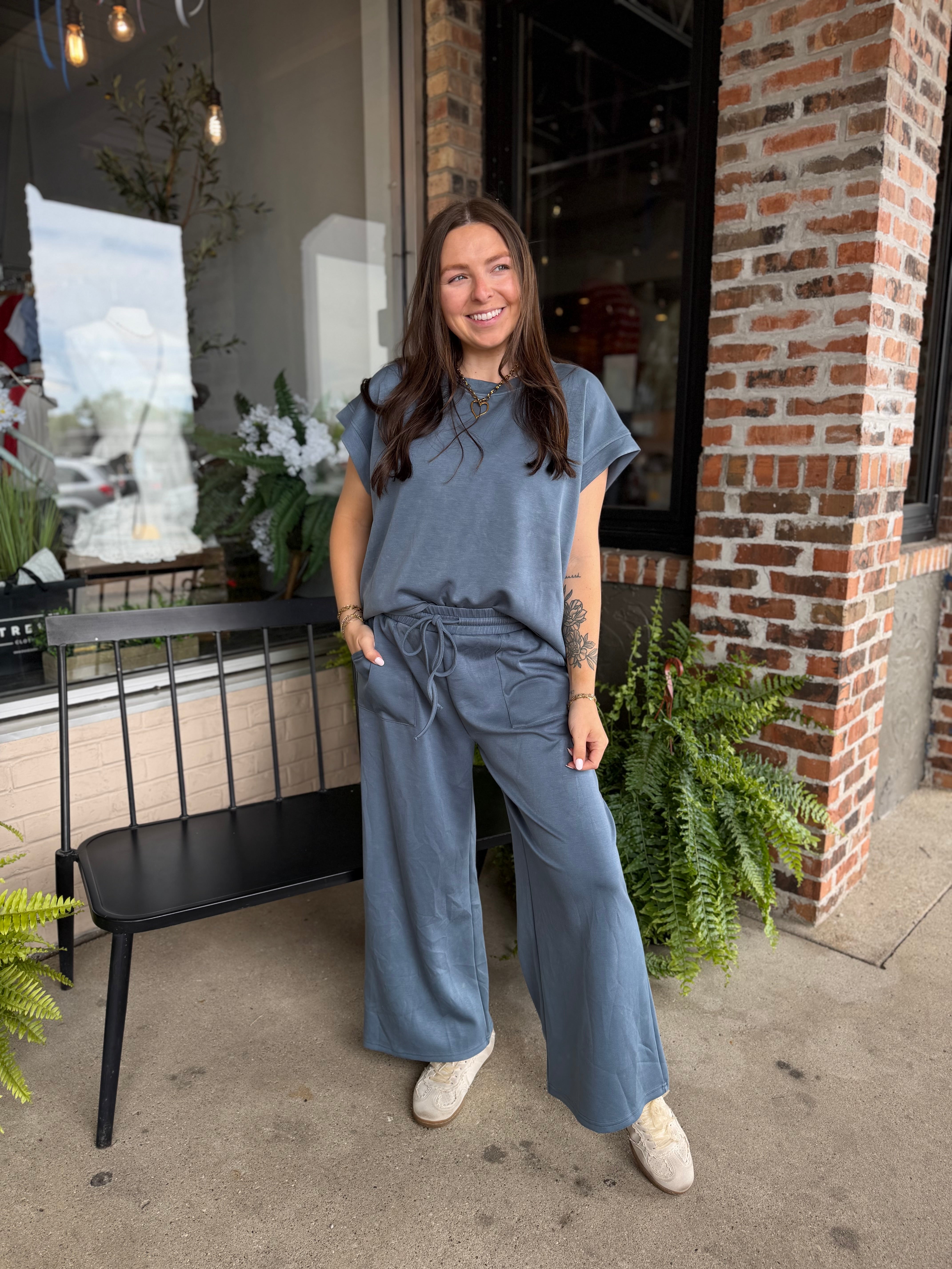 Denim Mineral Wash Top
