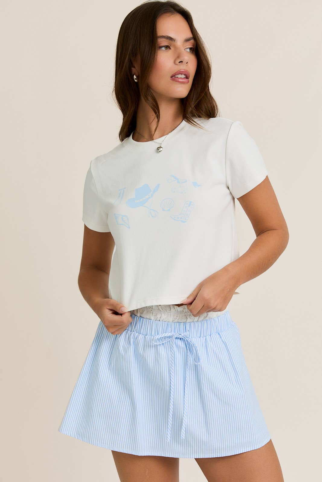 COWGIRL GRAPHIC BABY TEE - FINAL SALE