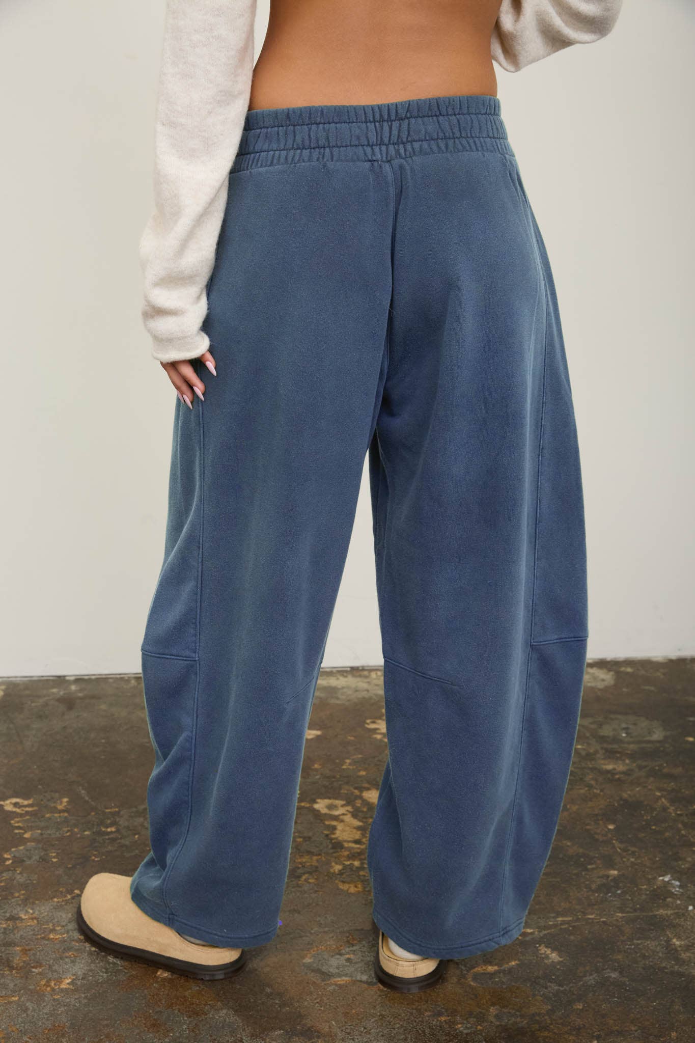 Blue Barrel Leg Sweatpants