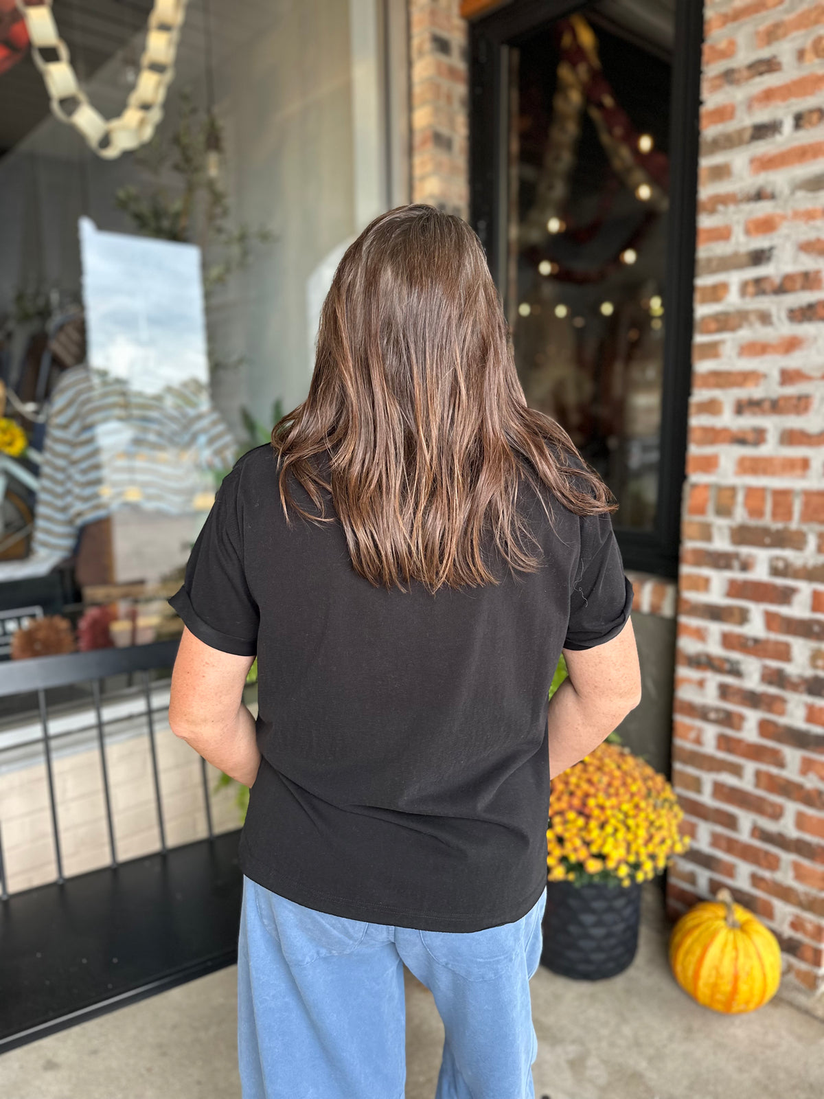 Black Short Sleeve Baby Tee