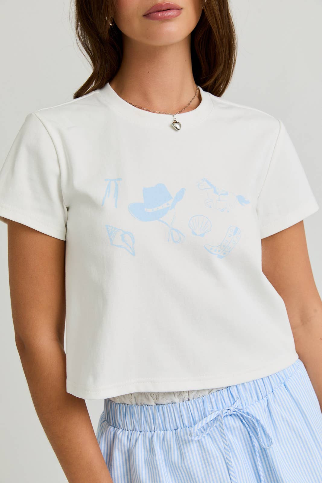 COWGIRL GRAPHIC BABY TEE - FINAL SALE