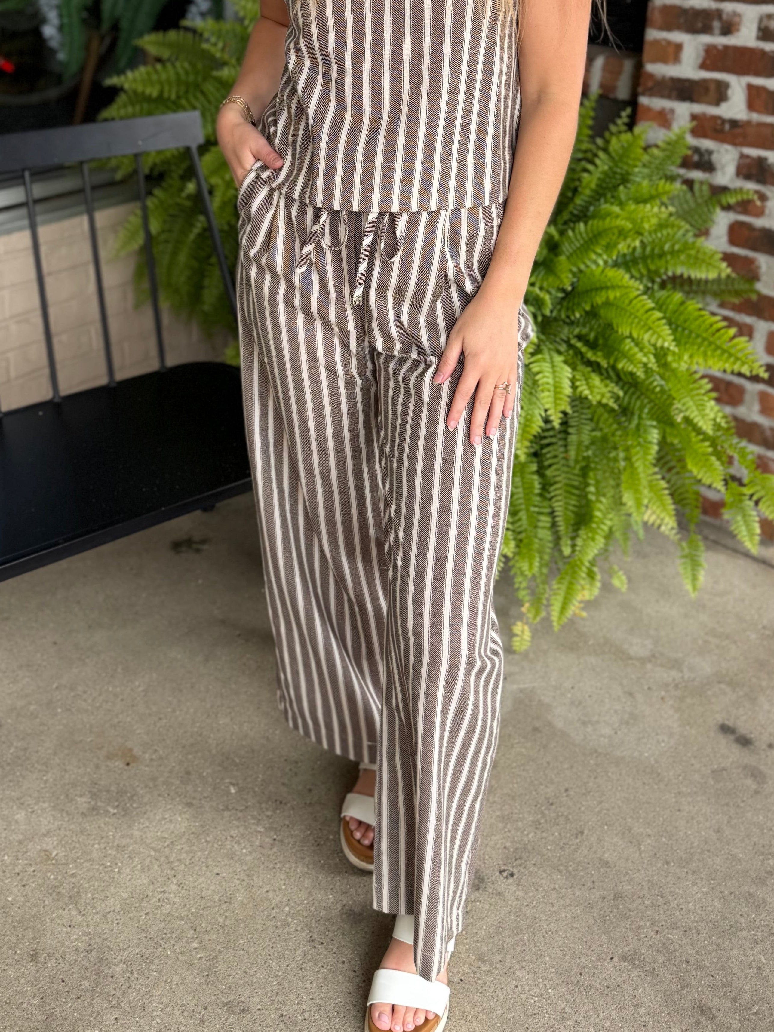 Brown Stripe Pants