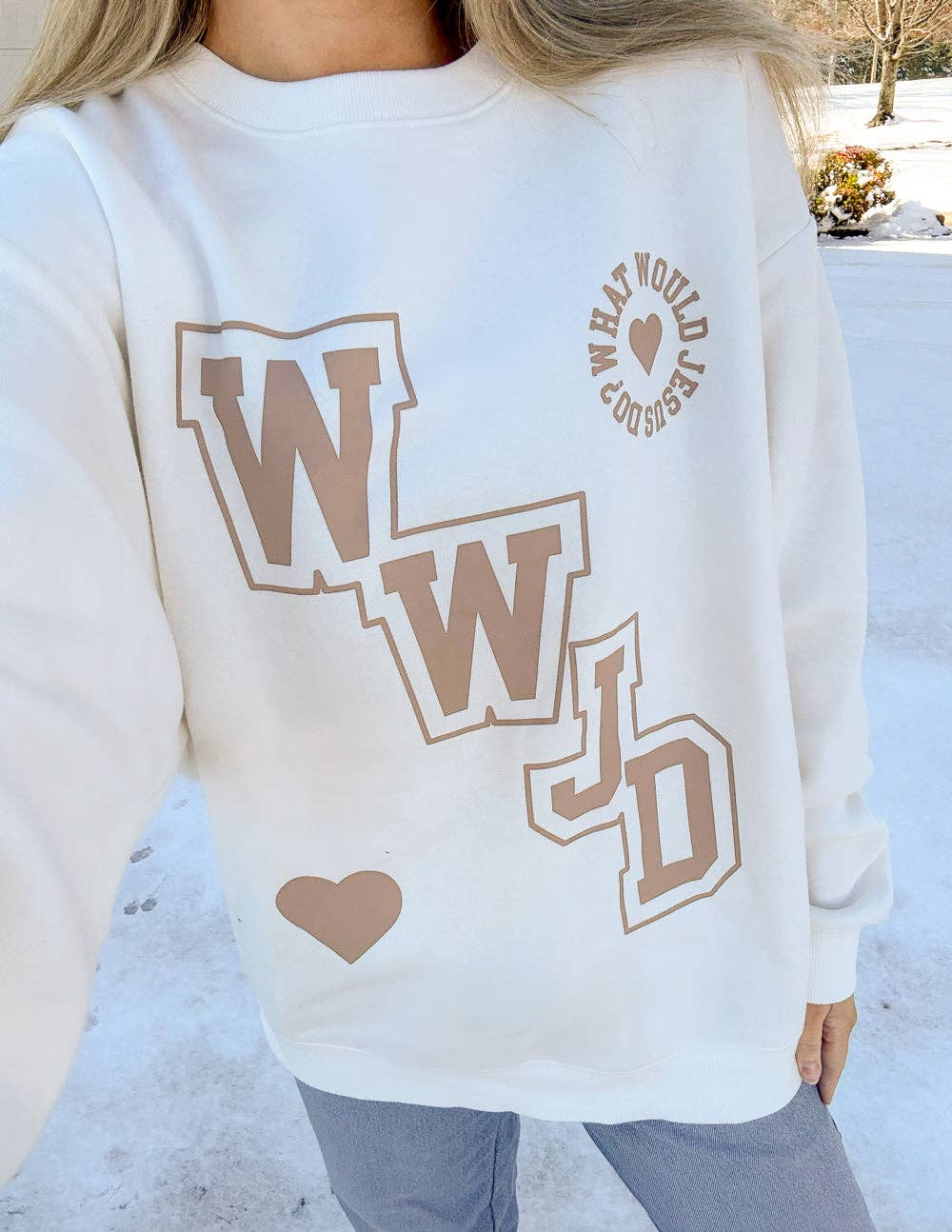WWJD Varsity Crewneck