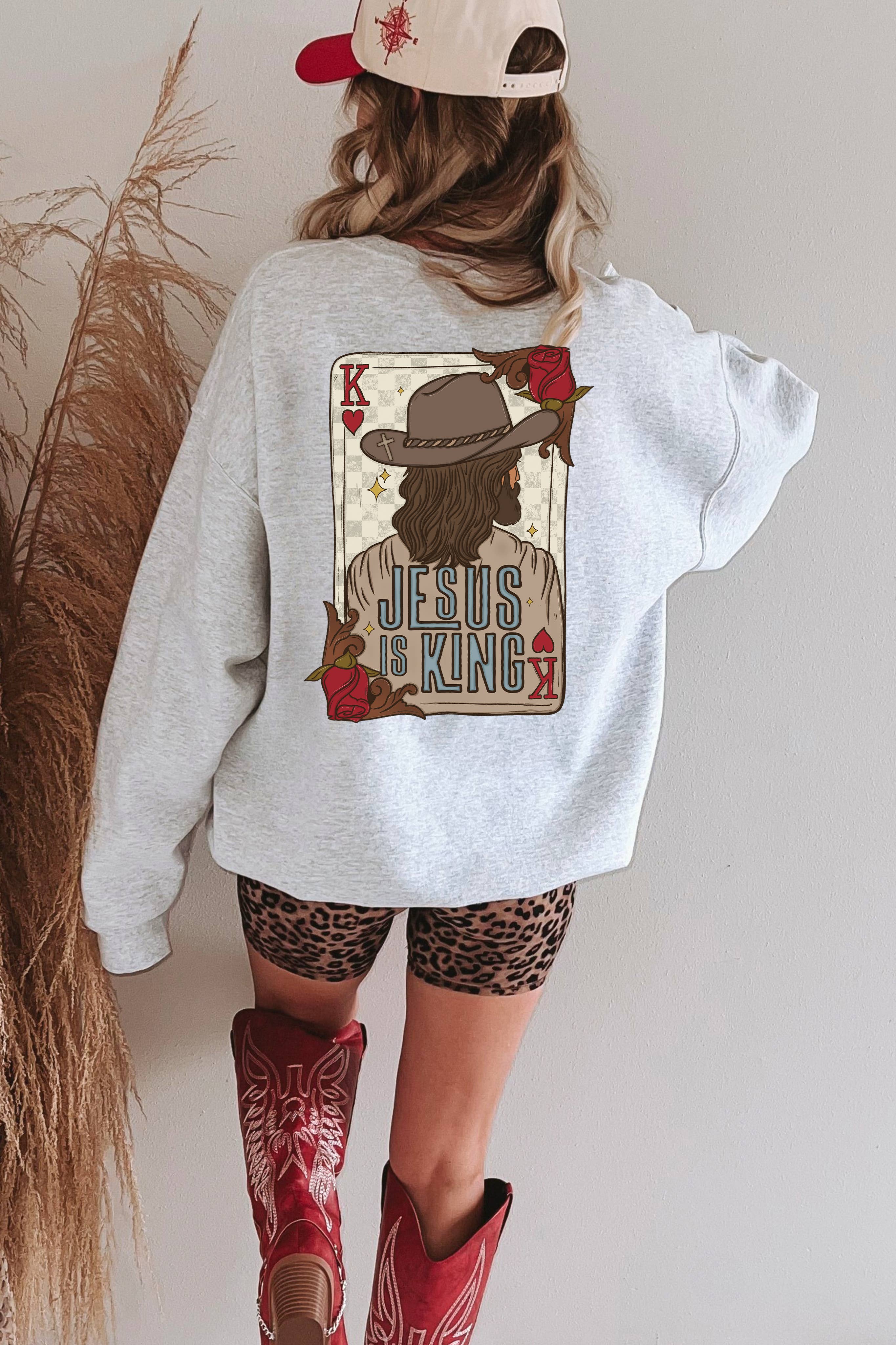 JESUS IS KING GRAPHIC SWEATER