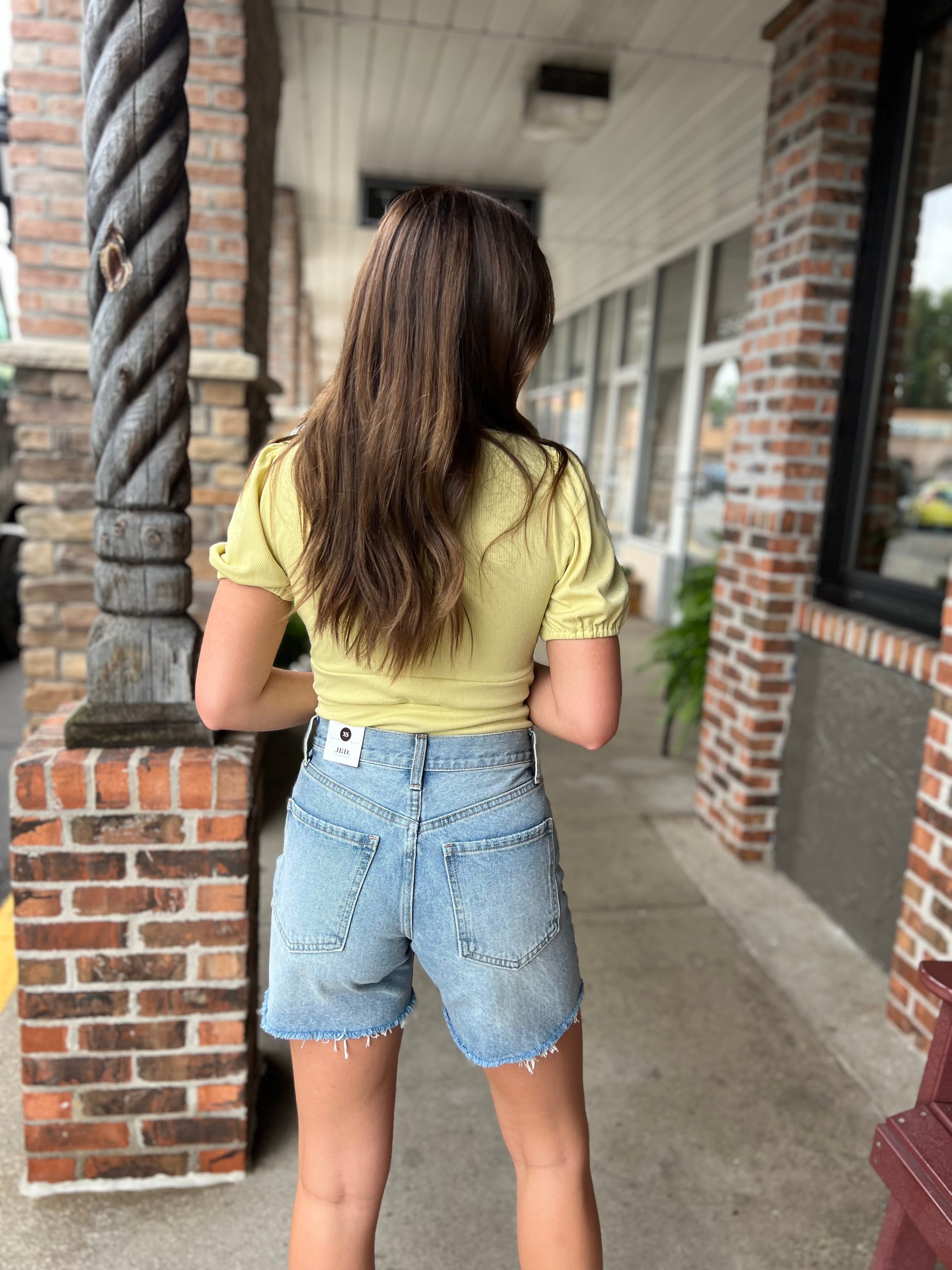 Lime Square Neck Bodysuit - FINAL SALE