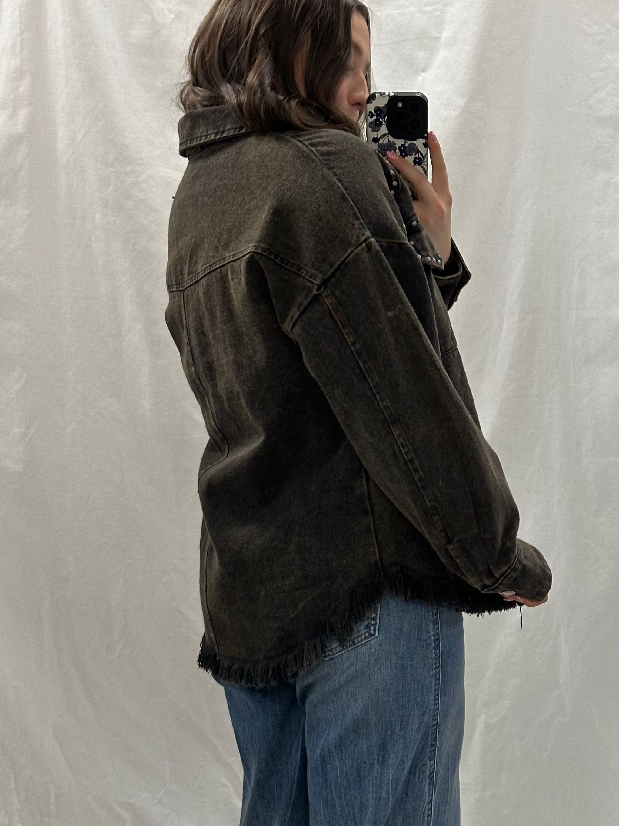 Black Acid Wash Jacket - FINAL SALE