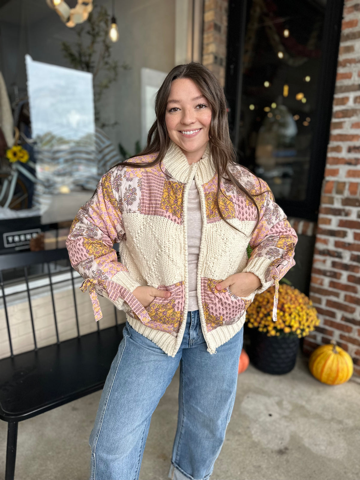 Blush Patch Print Jacket