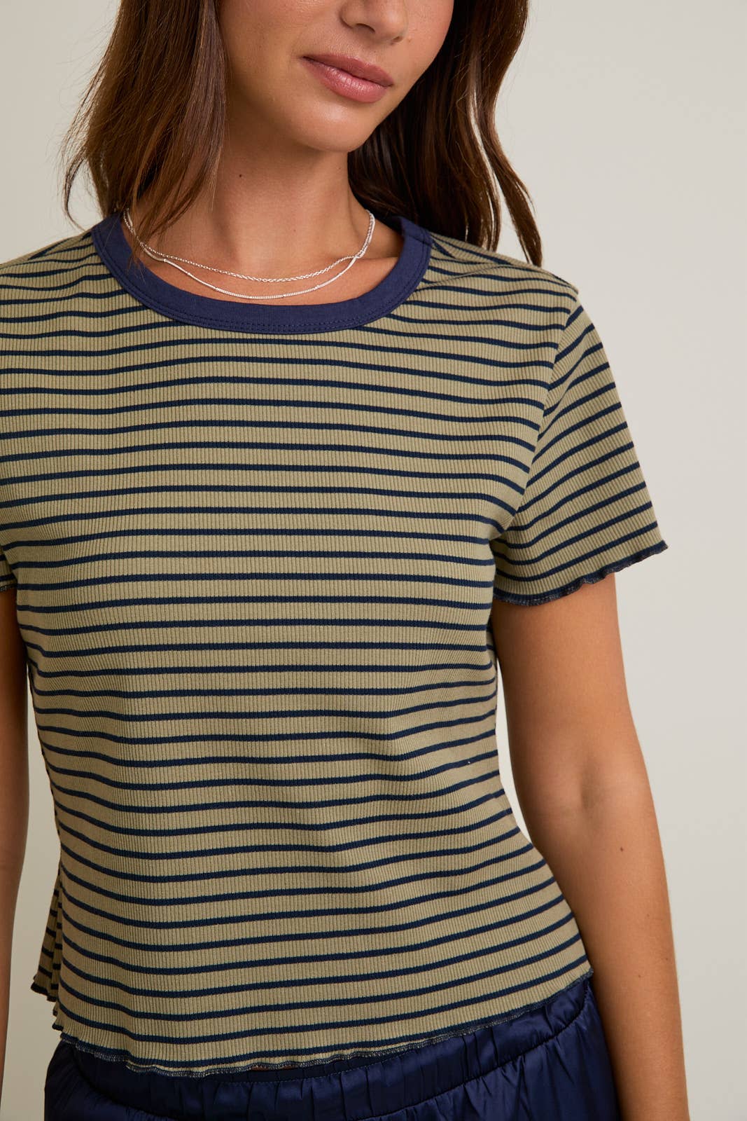 Navy Stripe Top