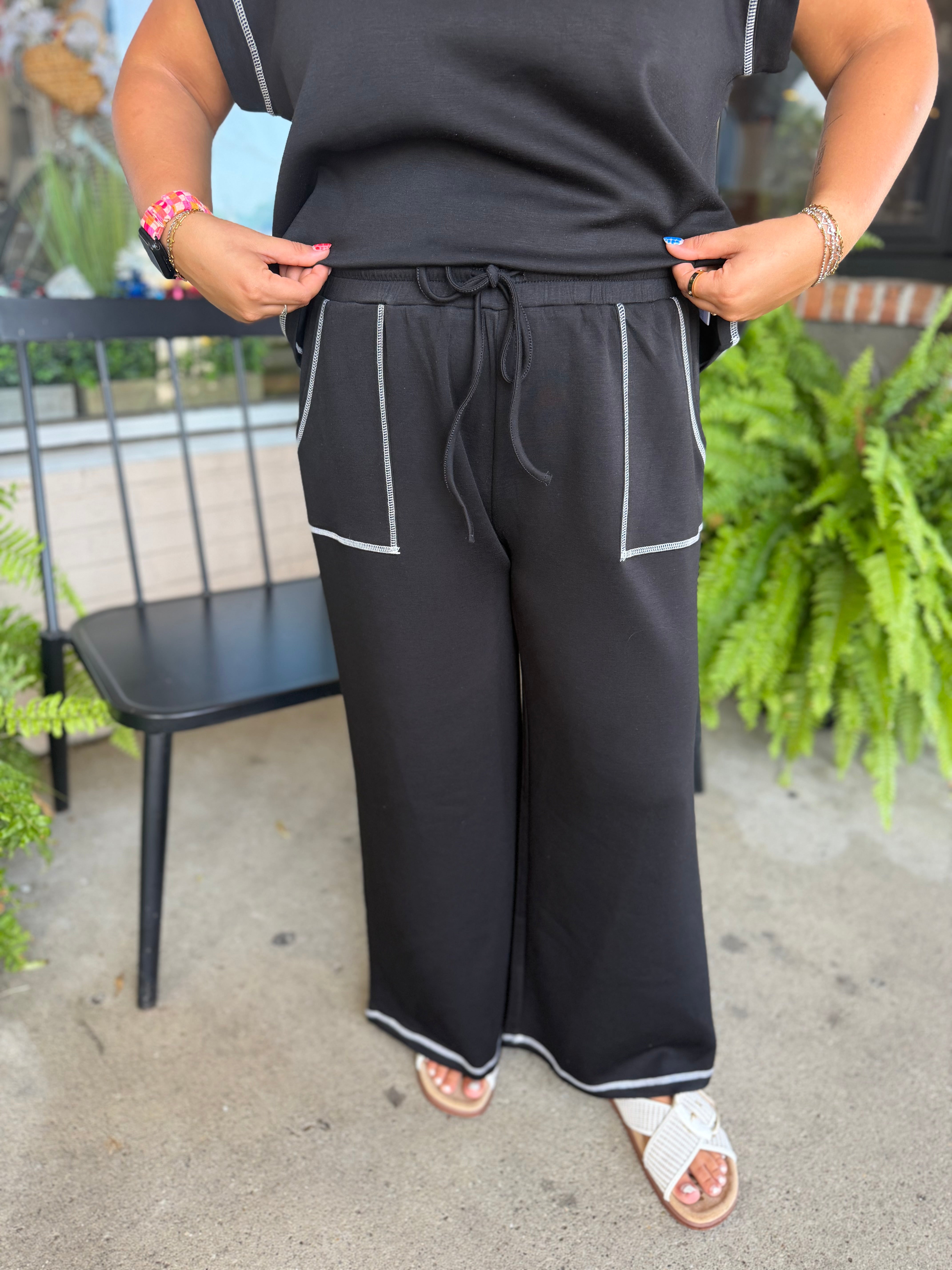 Black Scuba Lounge Pants