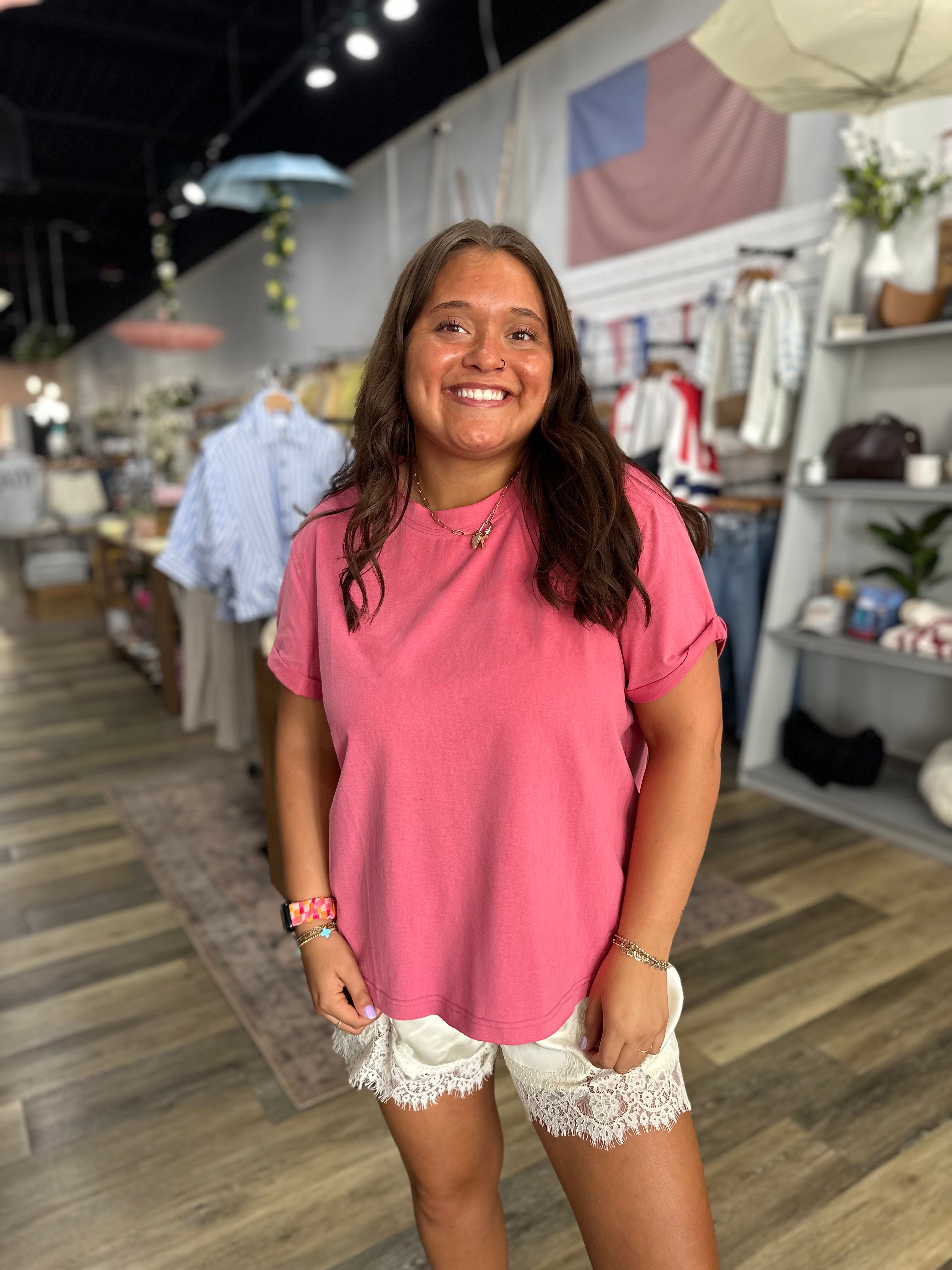 Rose Short Sleeve Baby Tee