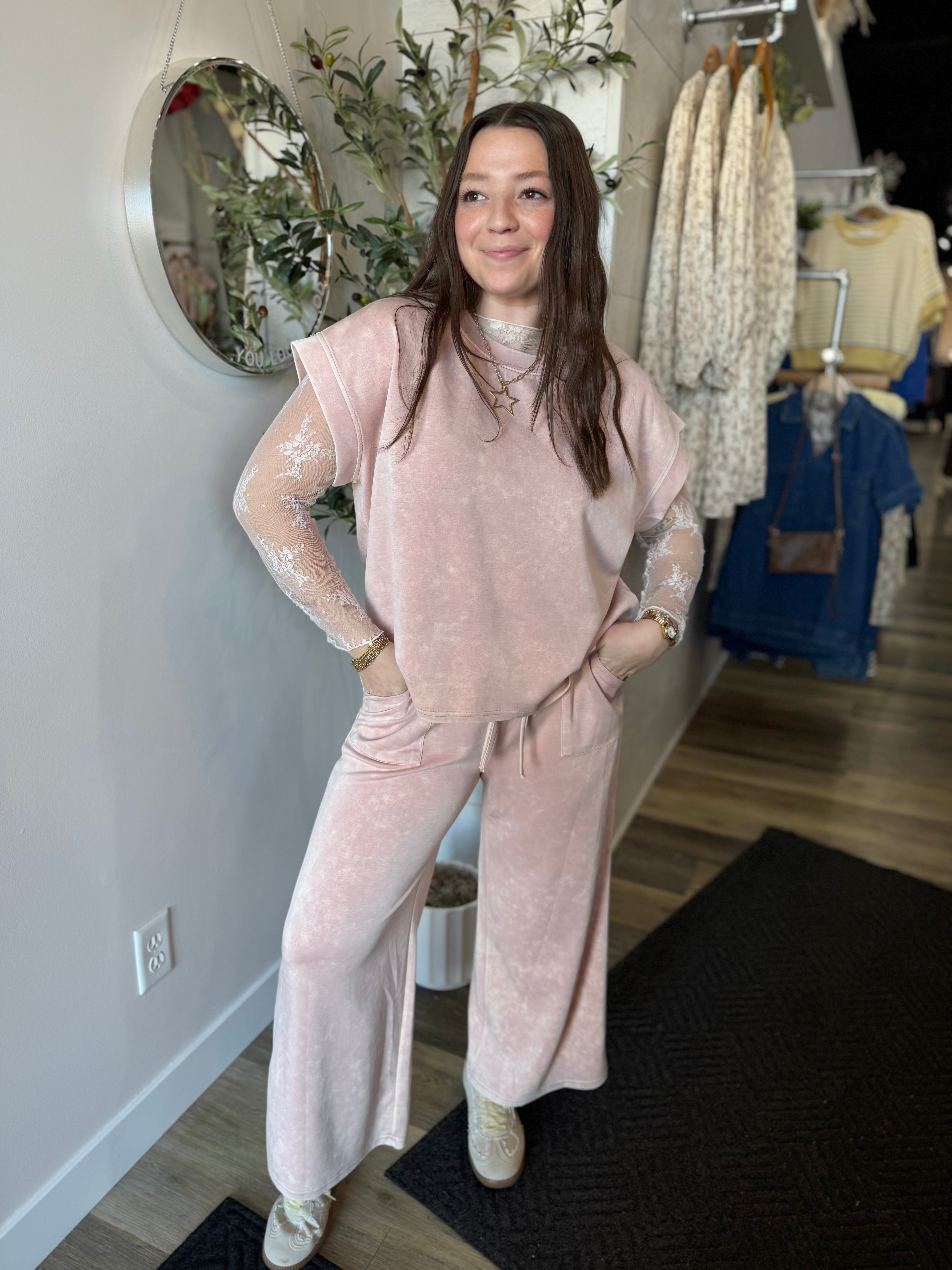 Mauve Mineral Wash Top