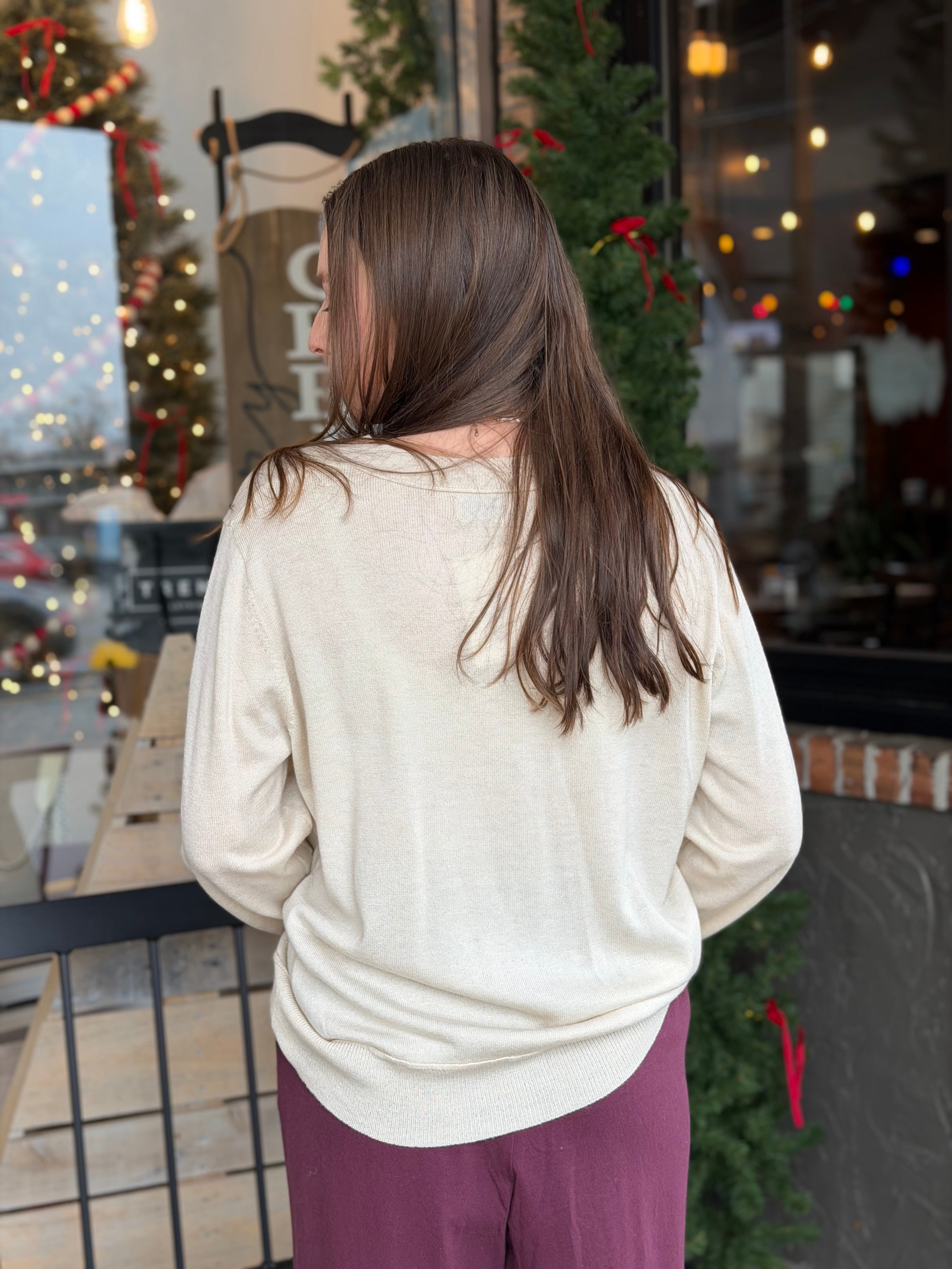 Cream Lightweight Sweater - FINAL SALE