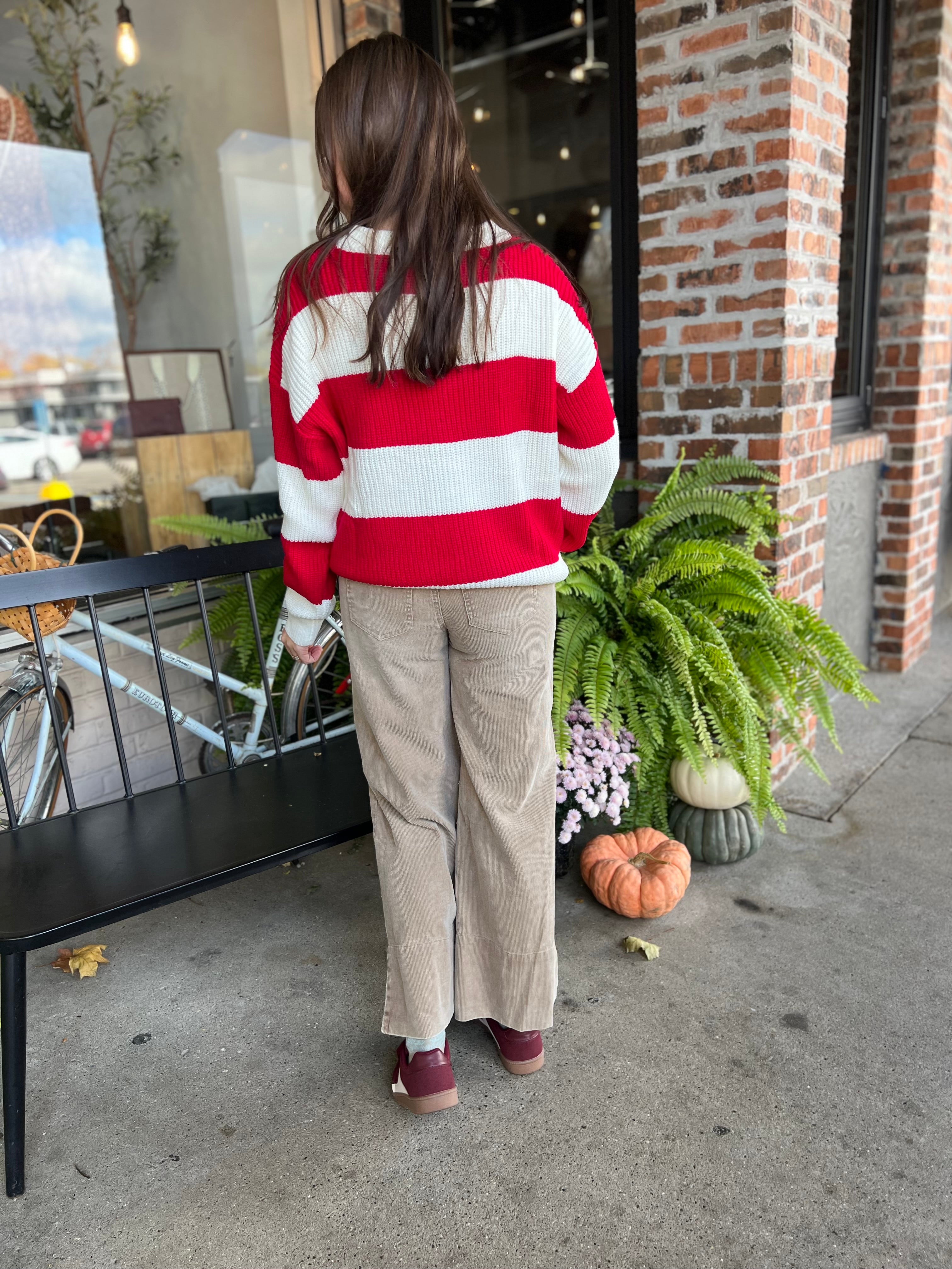 Red Merry Stripe Sweater