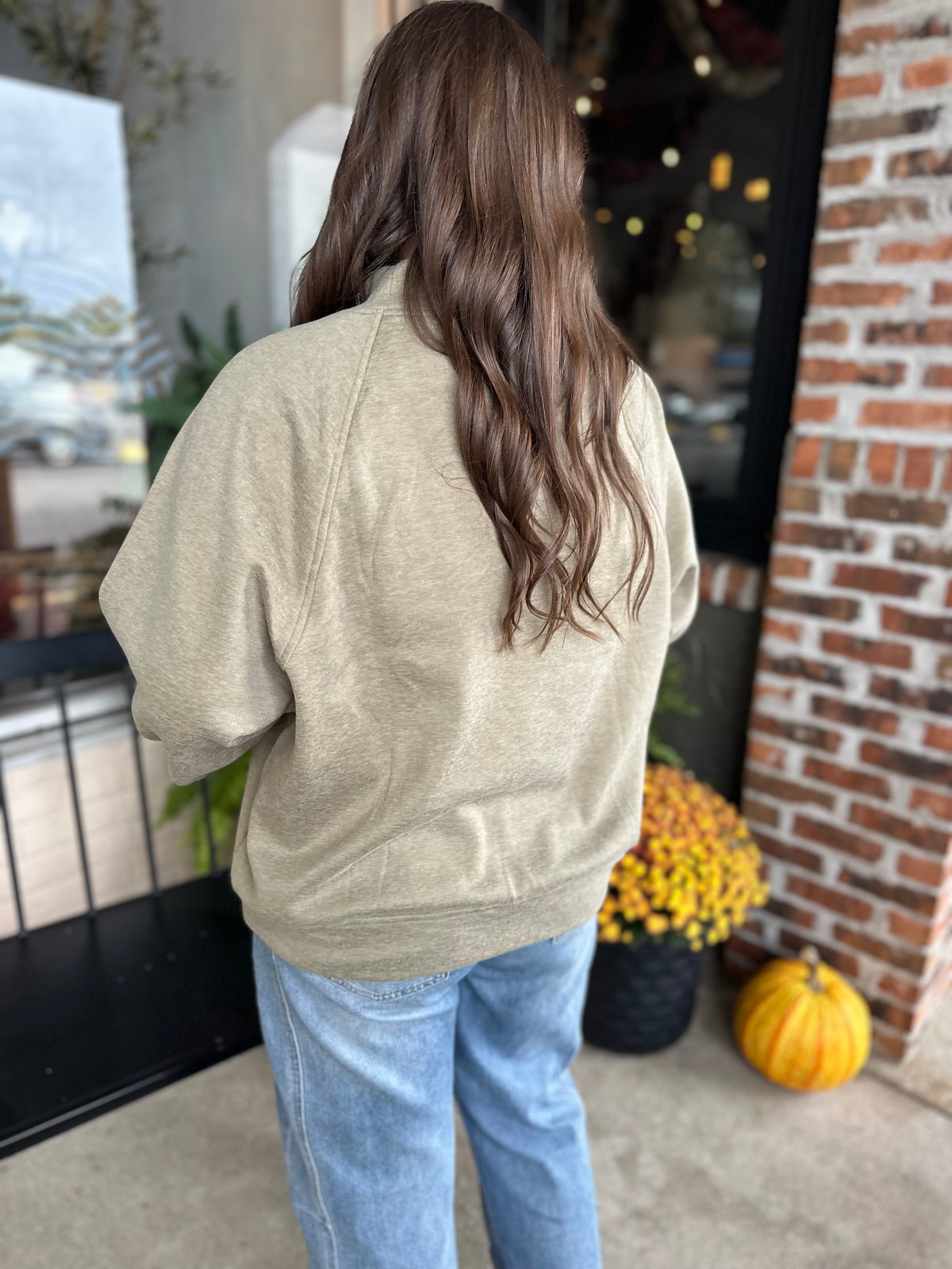 Sage Brushed Mock Neck Pullover - FINAL SALE