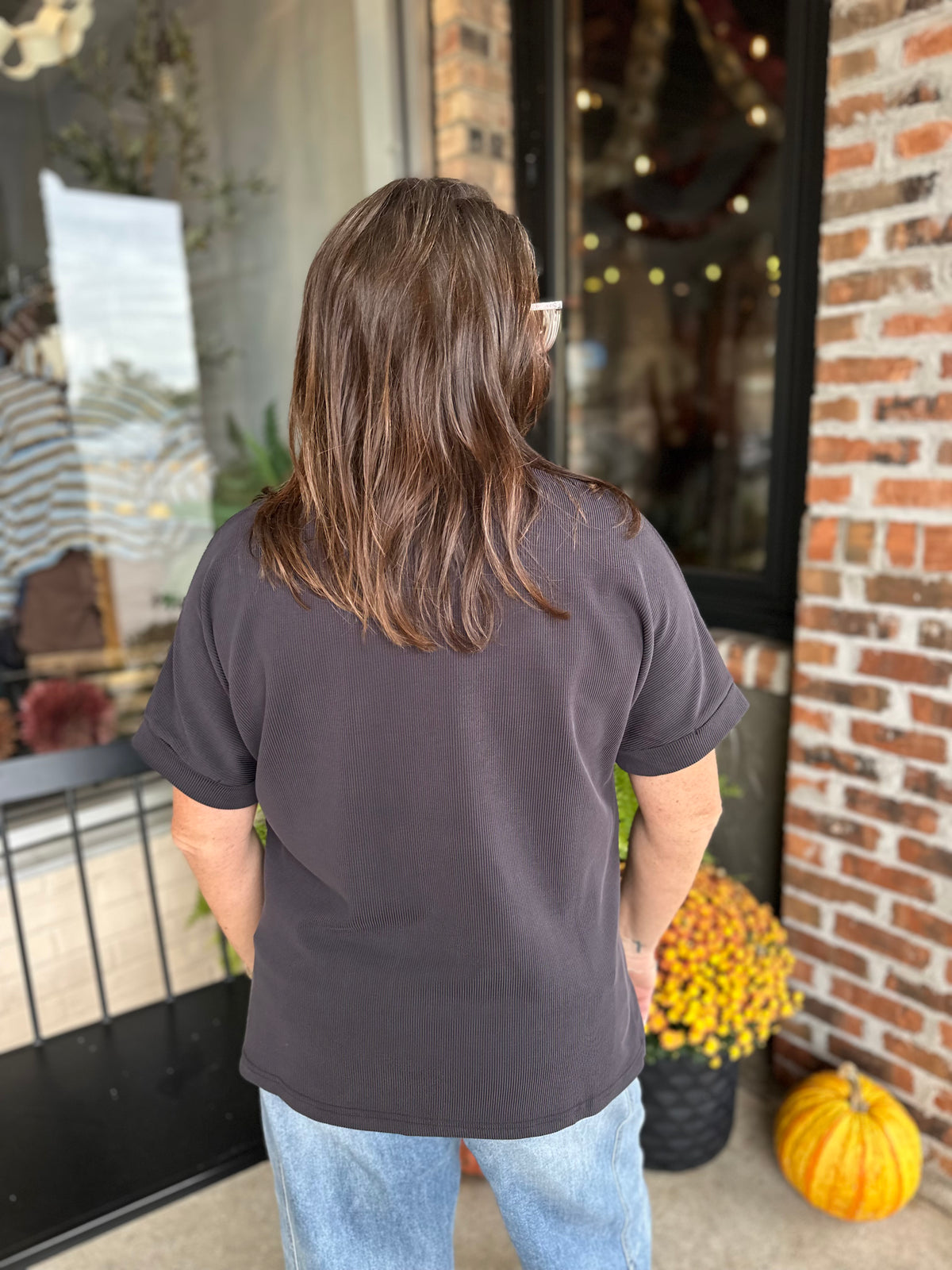 Black Sand Wash Rib Lounge Tee