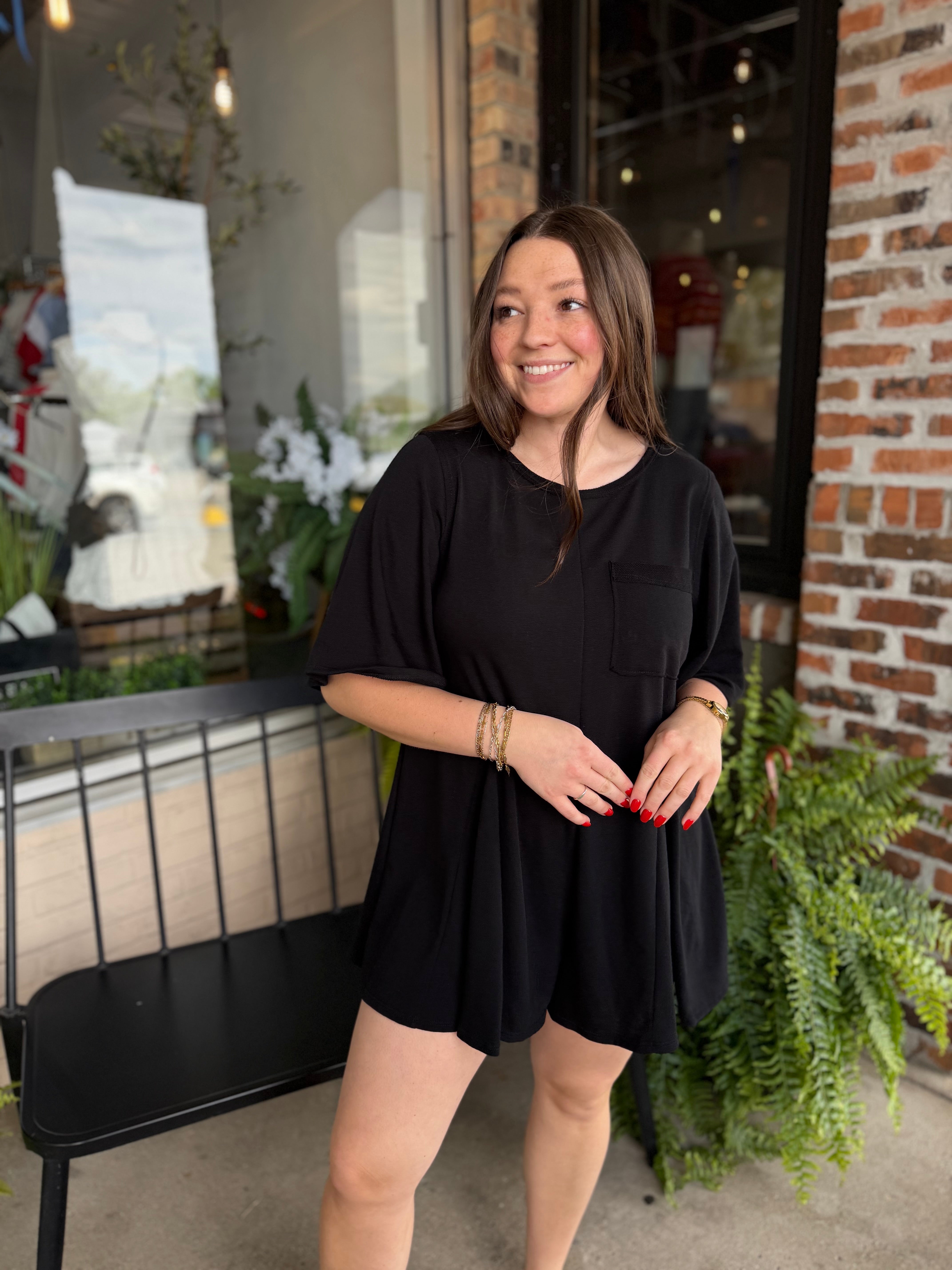 Black T-Shirt Romper