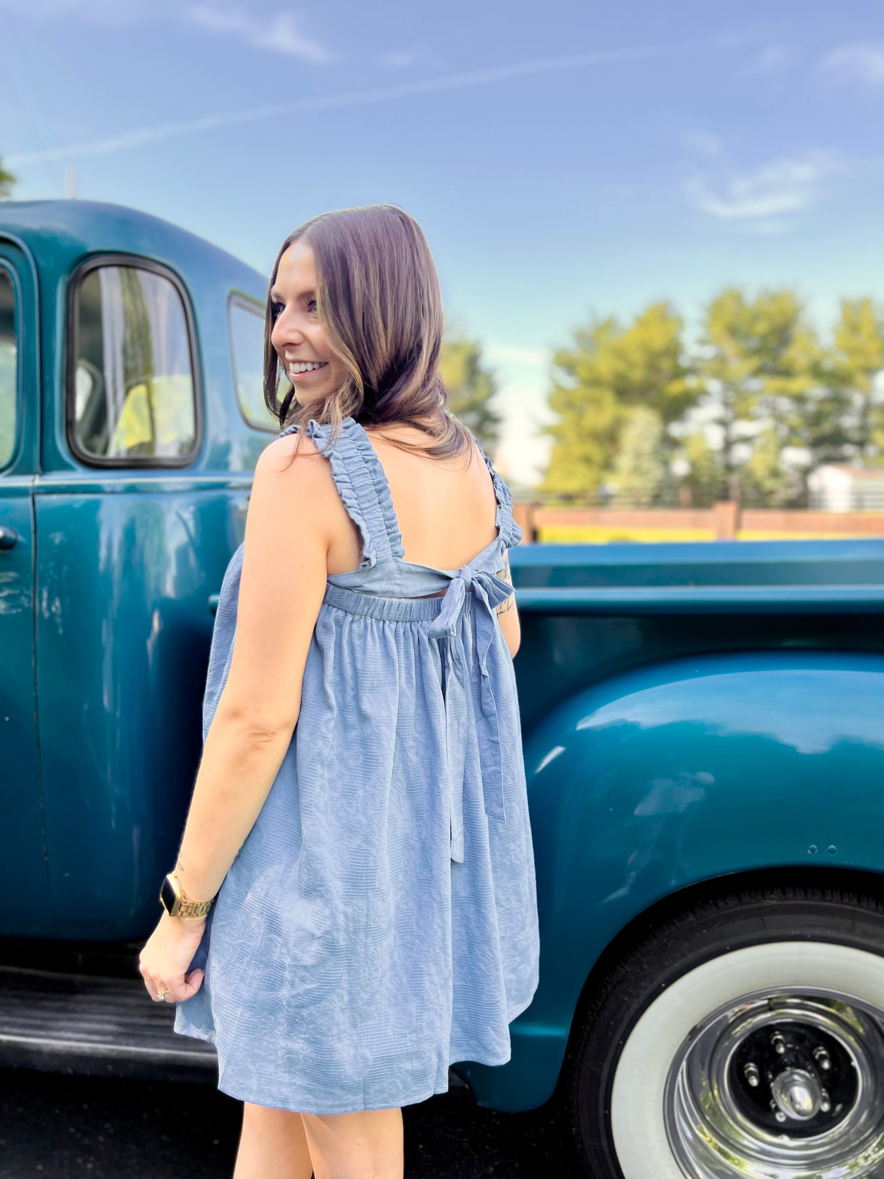 Periwinkle Sleeveless Mini Dress - FINAL SALE