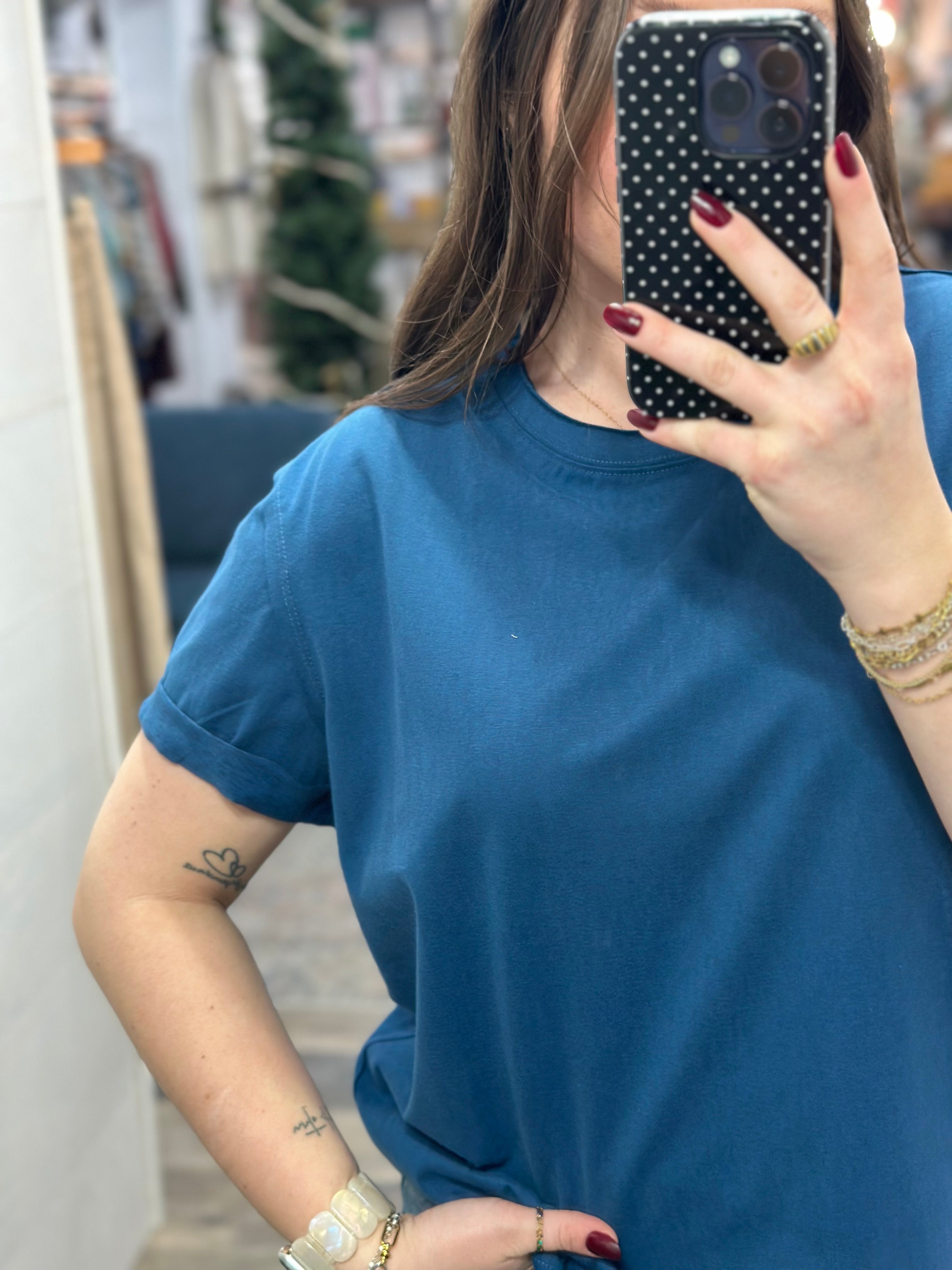 Denim Short Sleeve Baby Tee