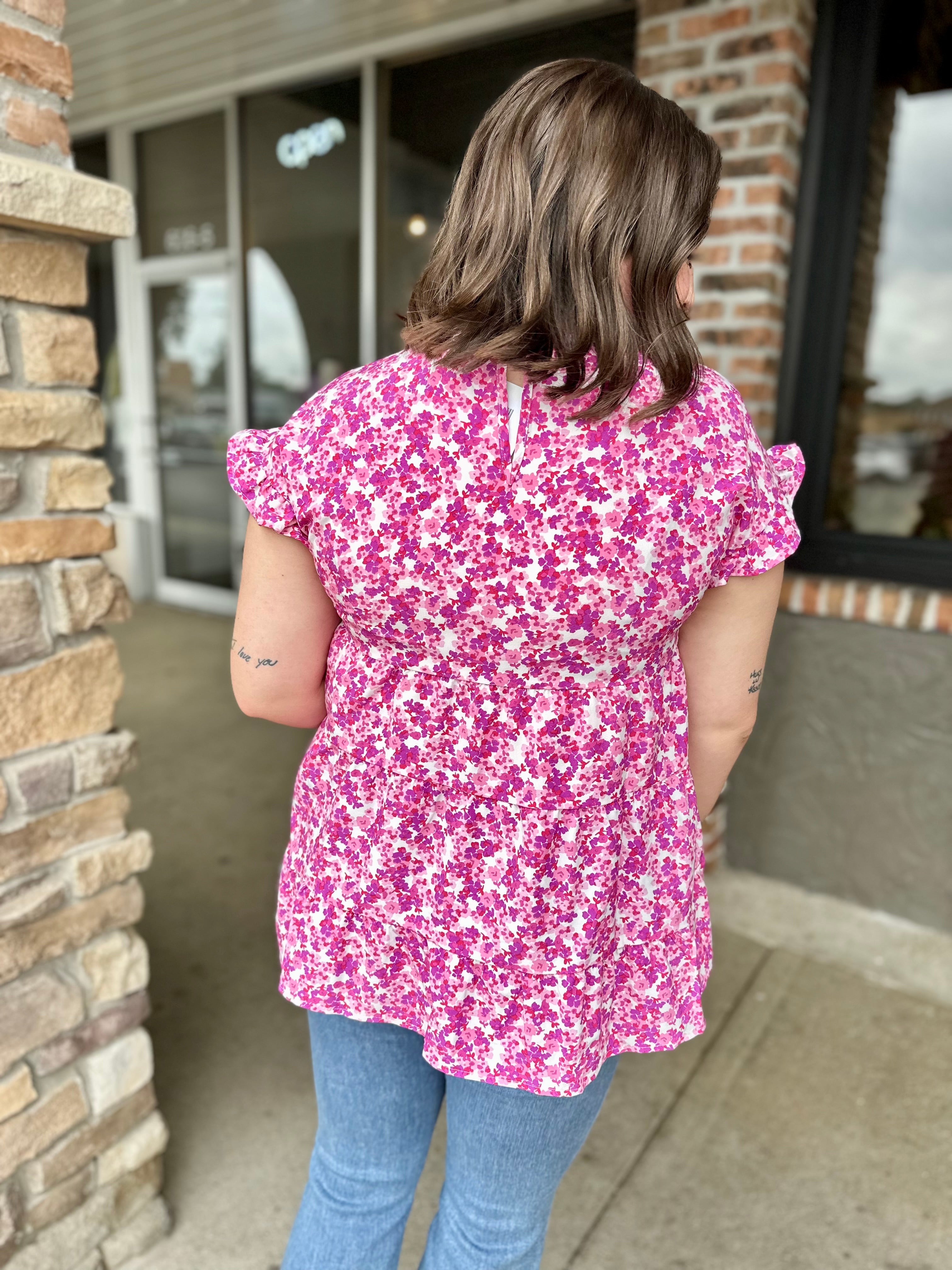 Magenta Babydoll Top - FINAL SALE