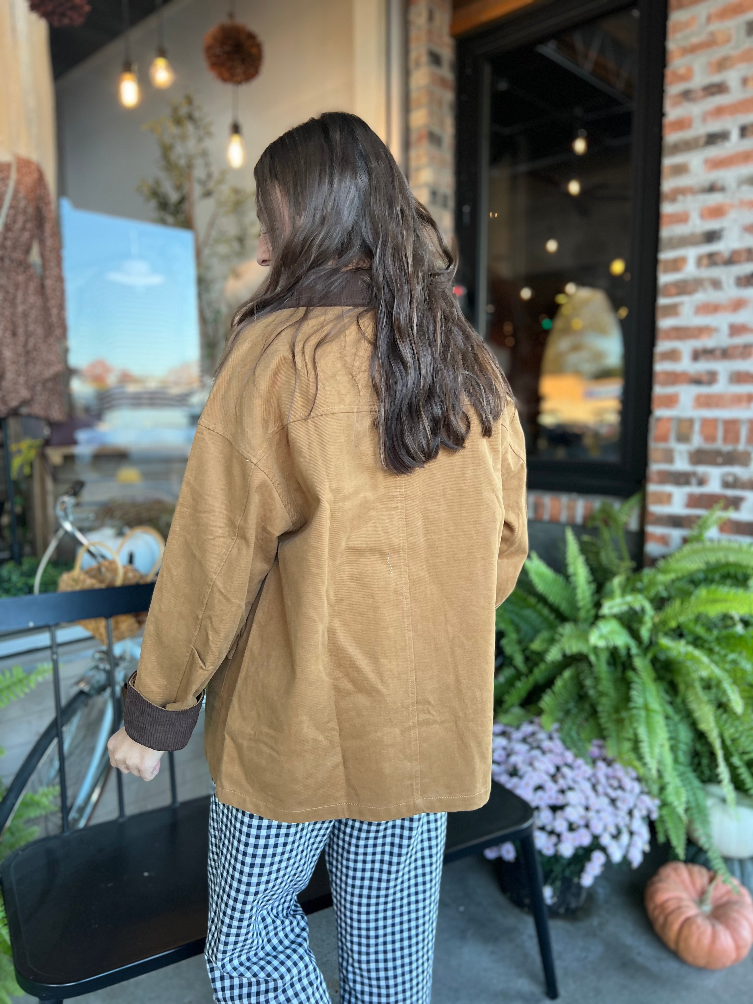 Taupe Oversized Barn Jacket