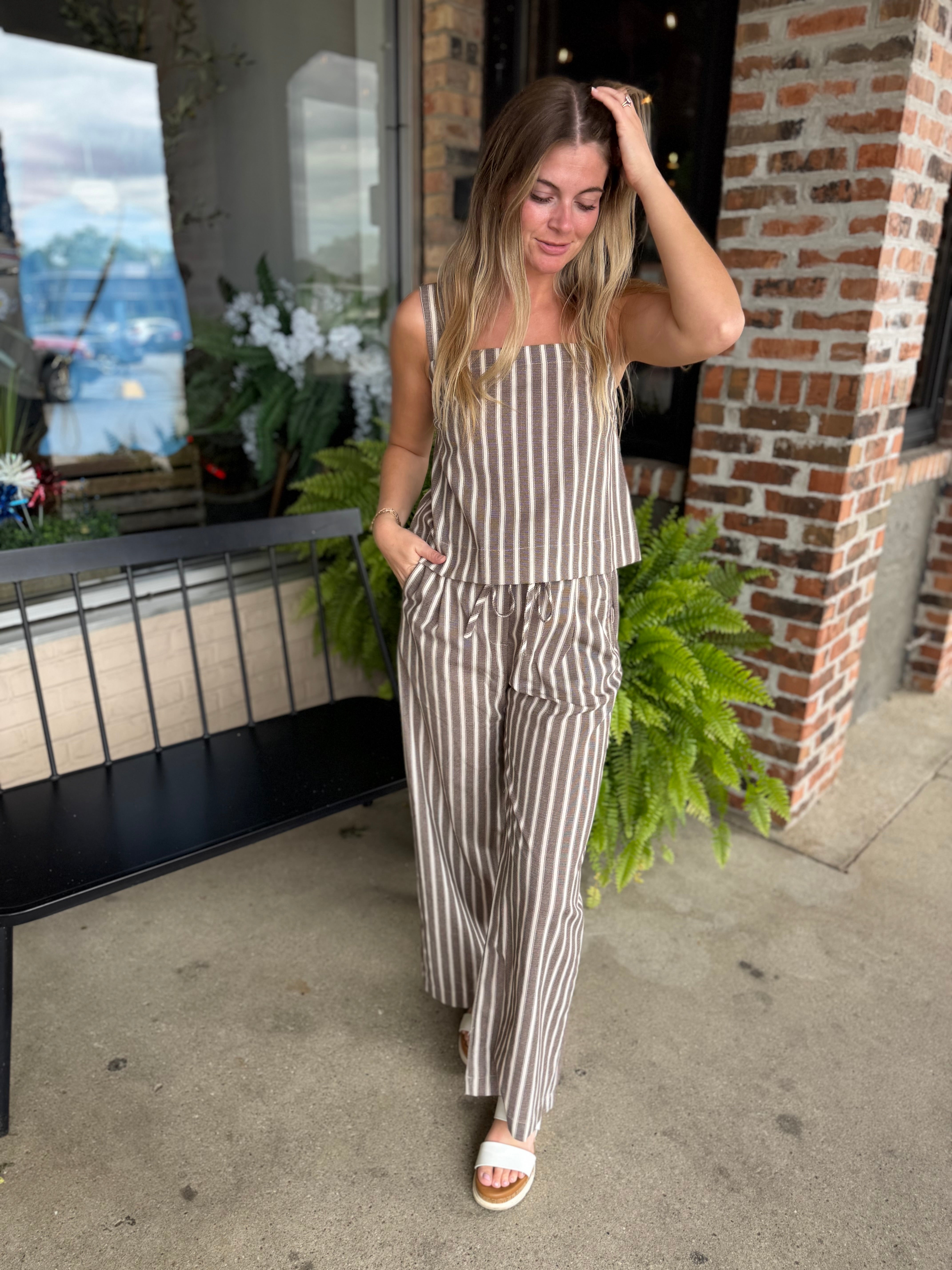 Brown Stripe Pants