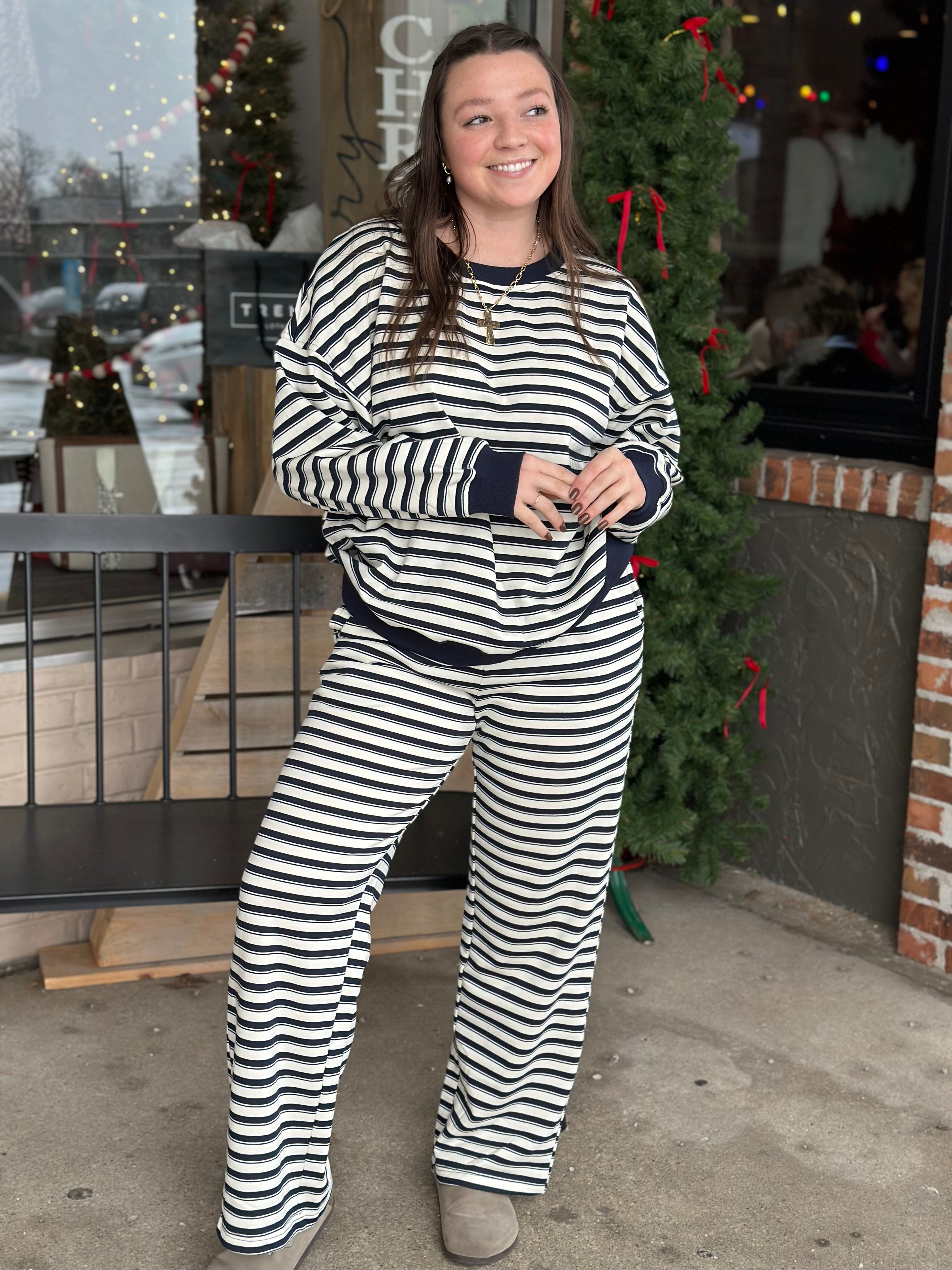Navy Stripe Sweatshirt - FINAL SALE