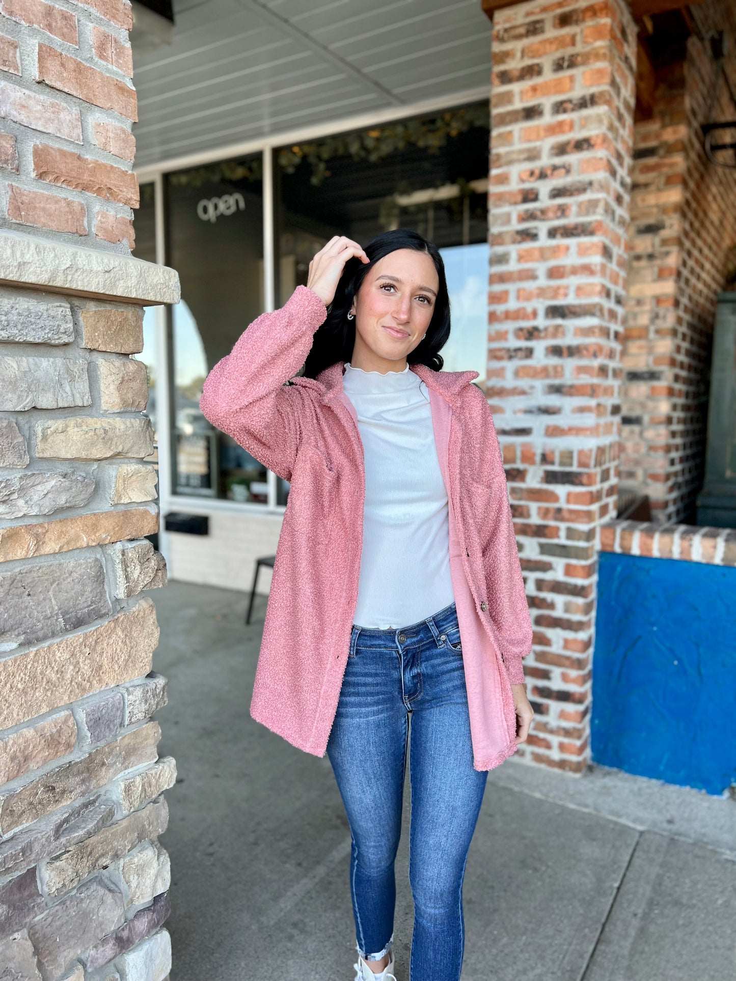 Mauve Solid Shacket