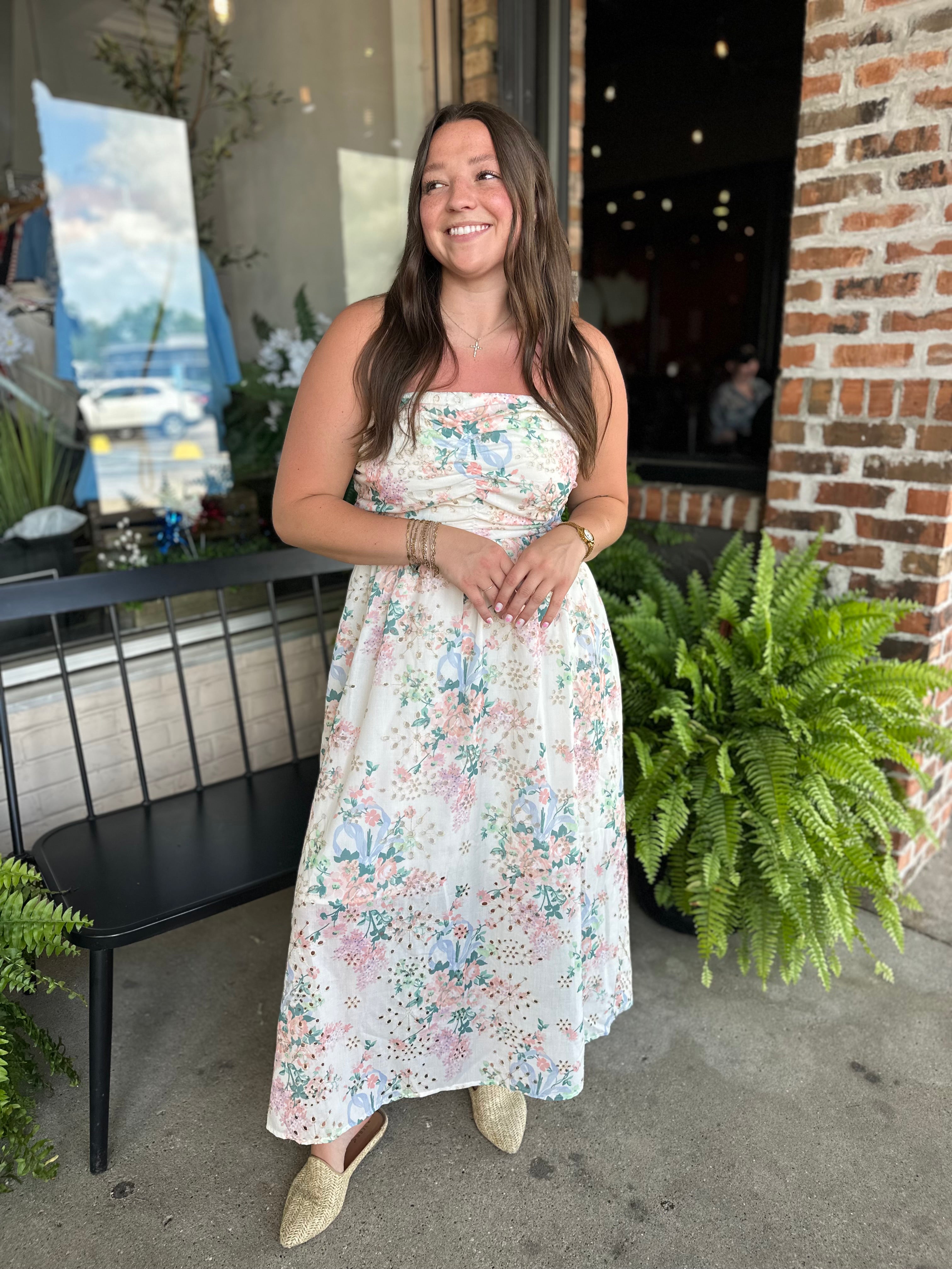 Meadow Ruched Midi Dress