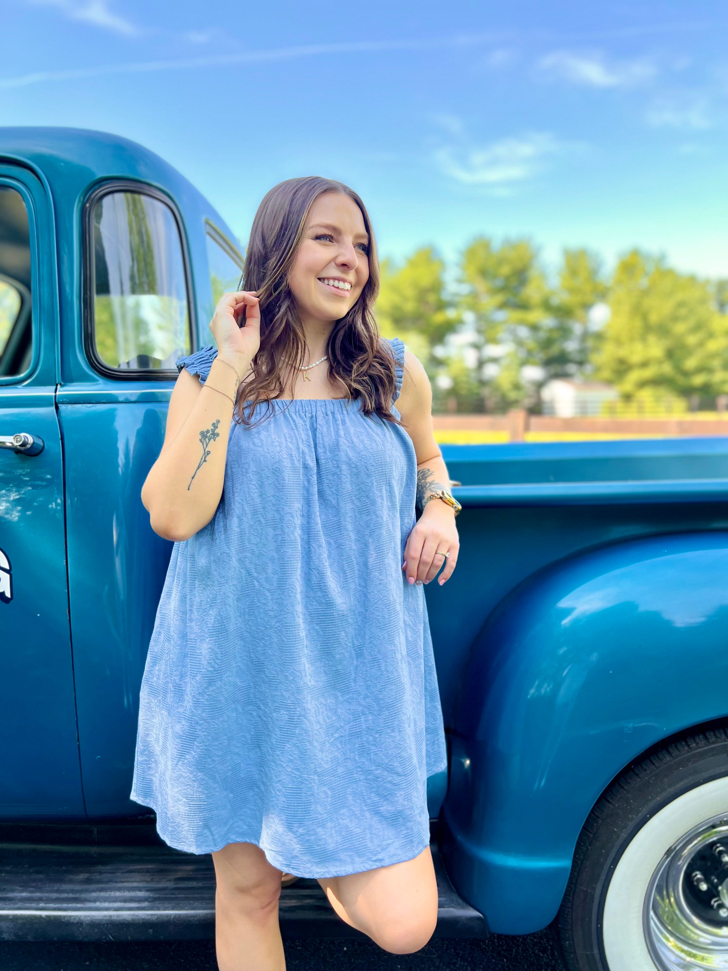 Periwinkle Sleeveless Mini Dress - FINAL SALE