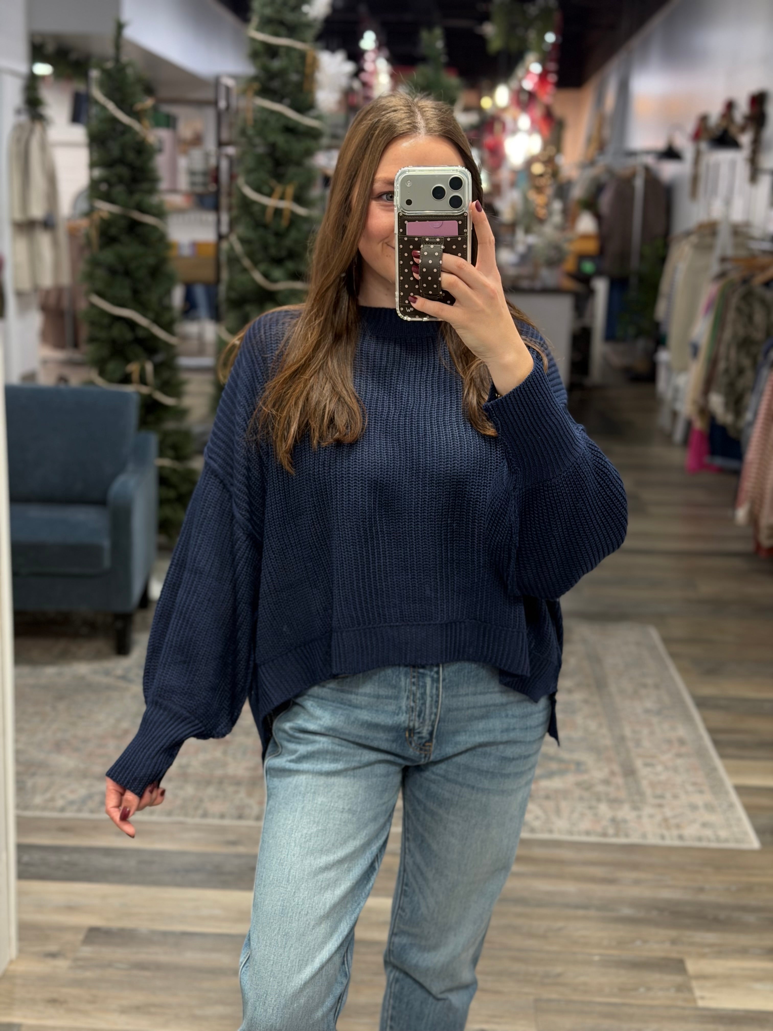 Navy Pullover Sweater - FINAL SALE