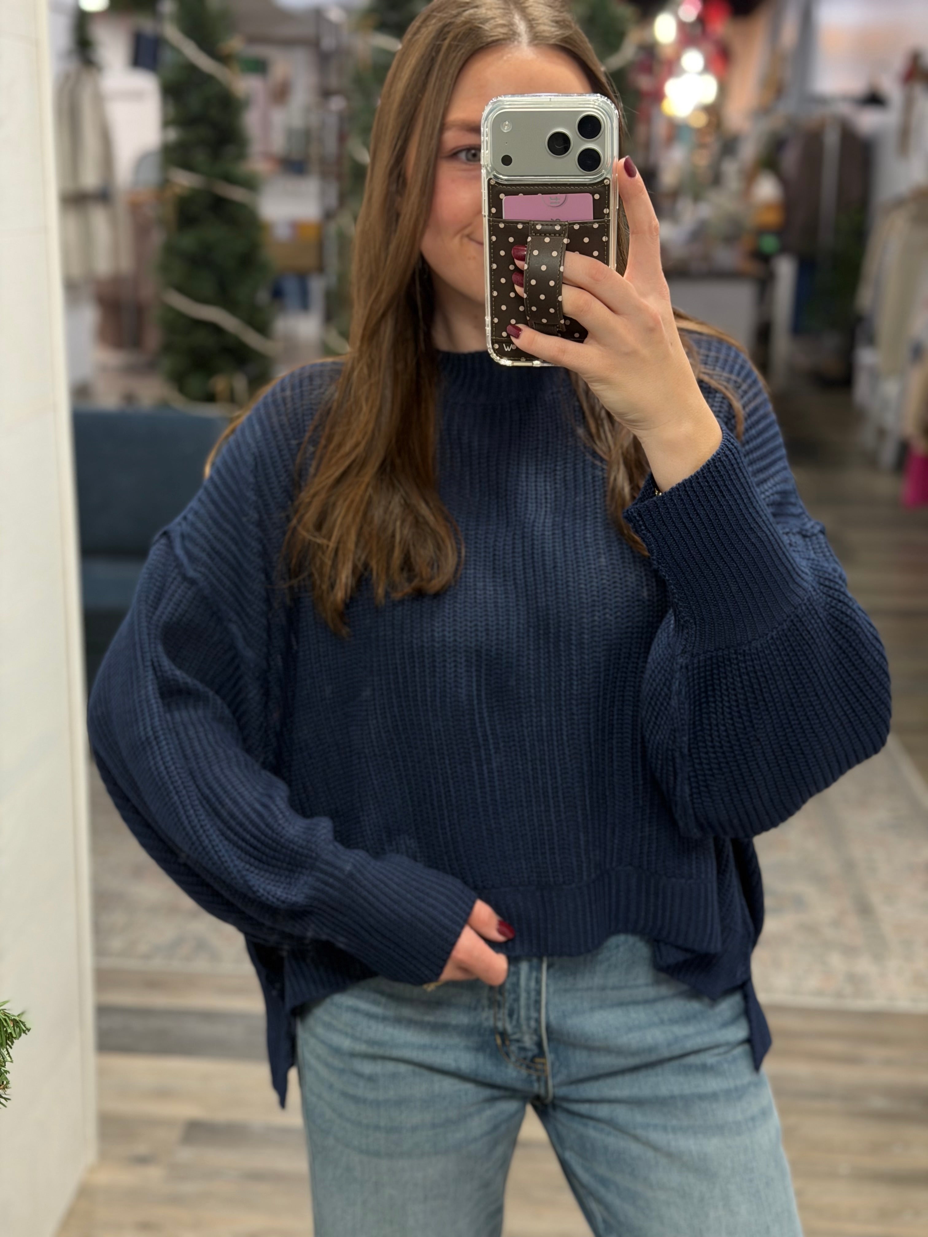 Navy Pullover Sweater - FINAL SALE