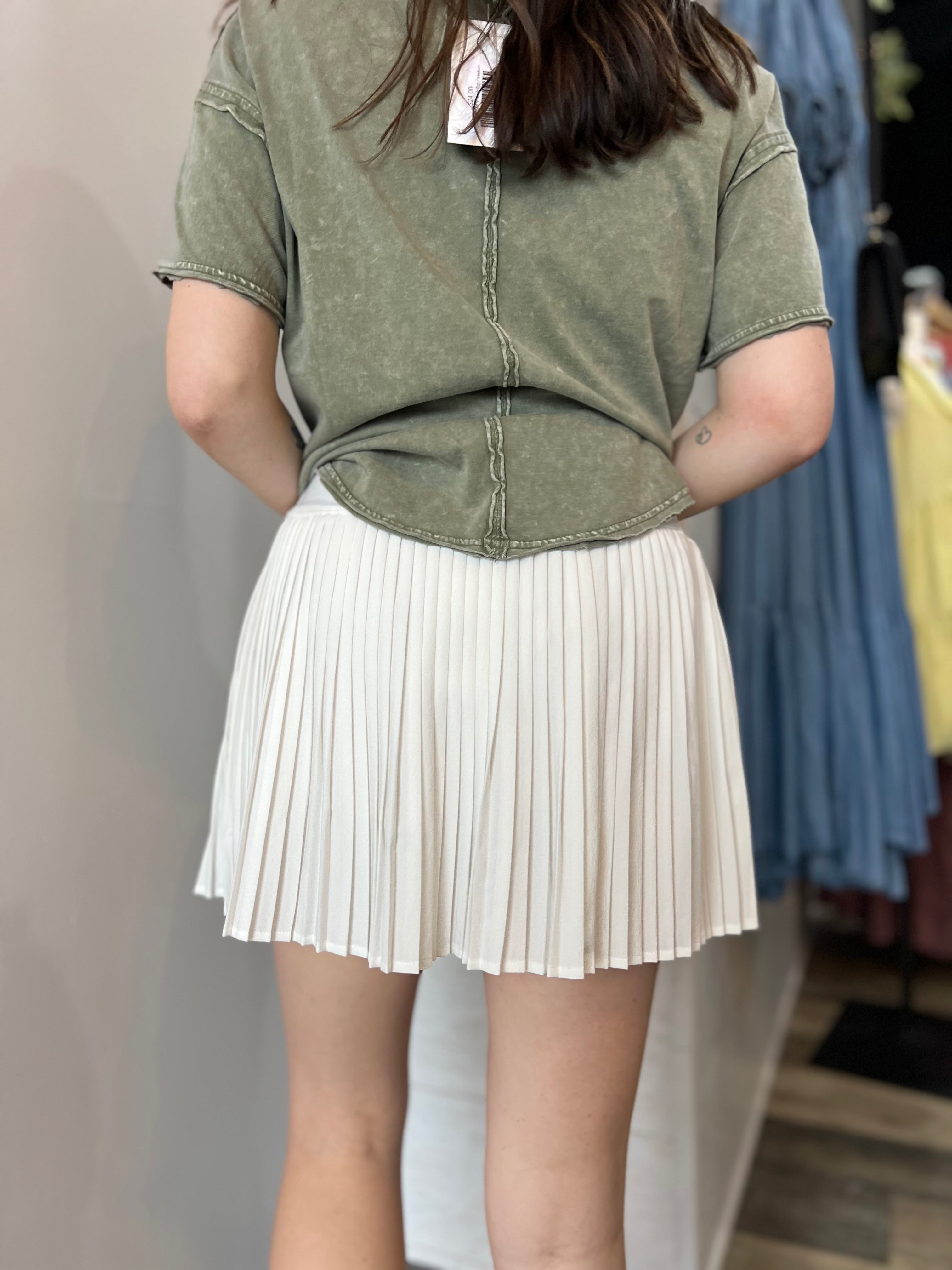 White Pleated Skirt - FINAL SALE